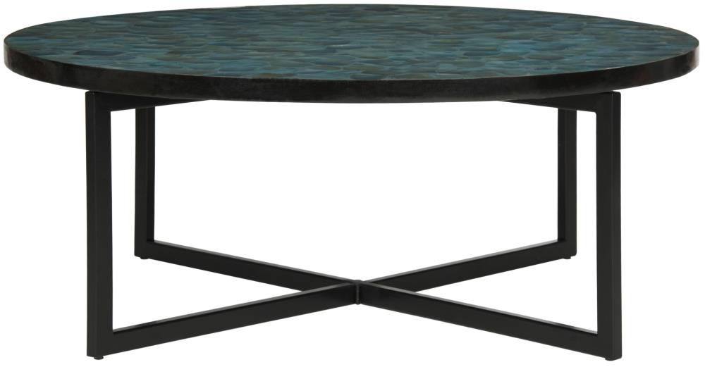 Safavieh TRB1001J Cheyenne Turquoise Resin Eclectic Coffee Table
