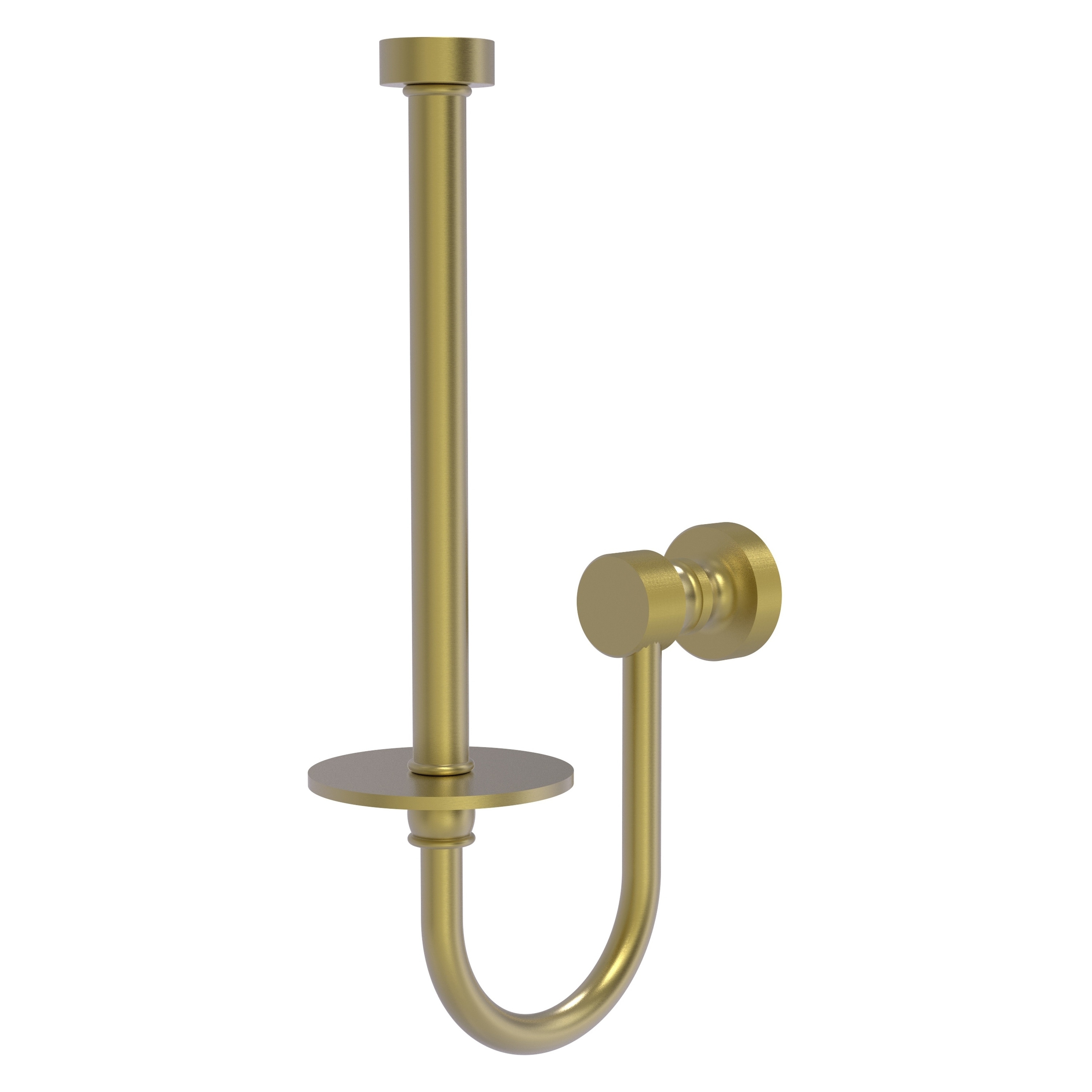 Allied Brass FT-24U-SBR Foxtrot Satin Brass Wall mount Single post Toilet Paper Holder 1 -Rolls with Storage