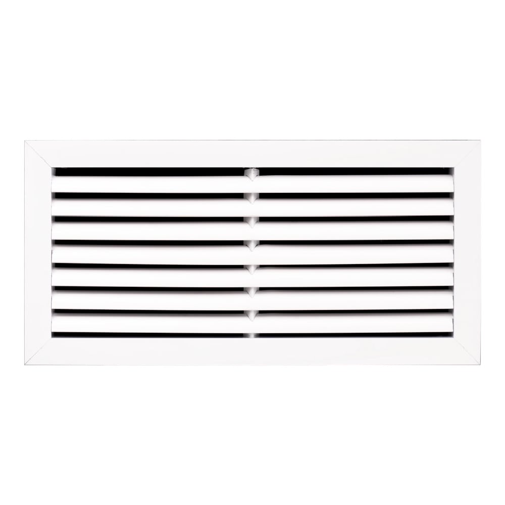 ACLaminaire L-RA 18X8 8-in x 18-in Aluminum White Sidewall/Ceiling Grille