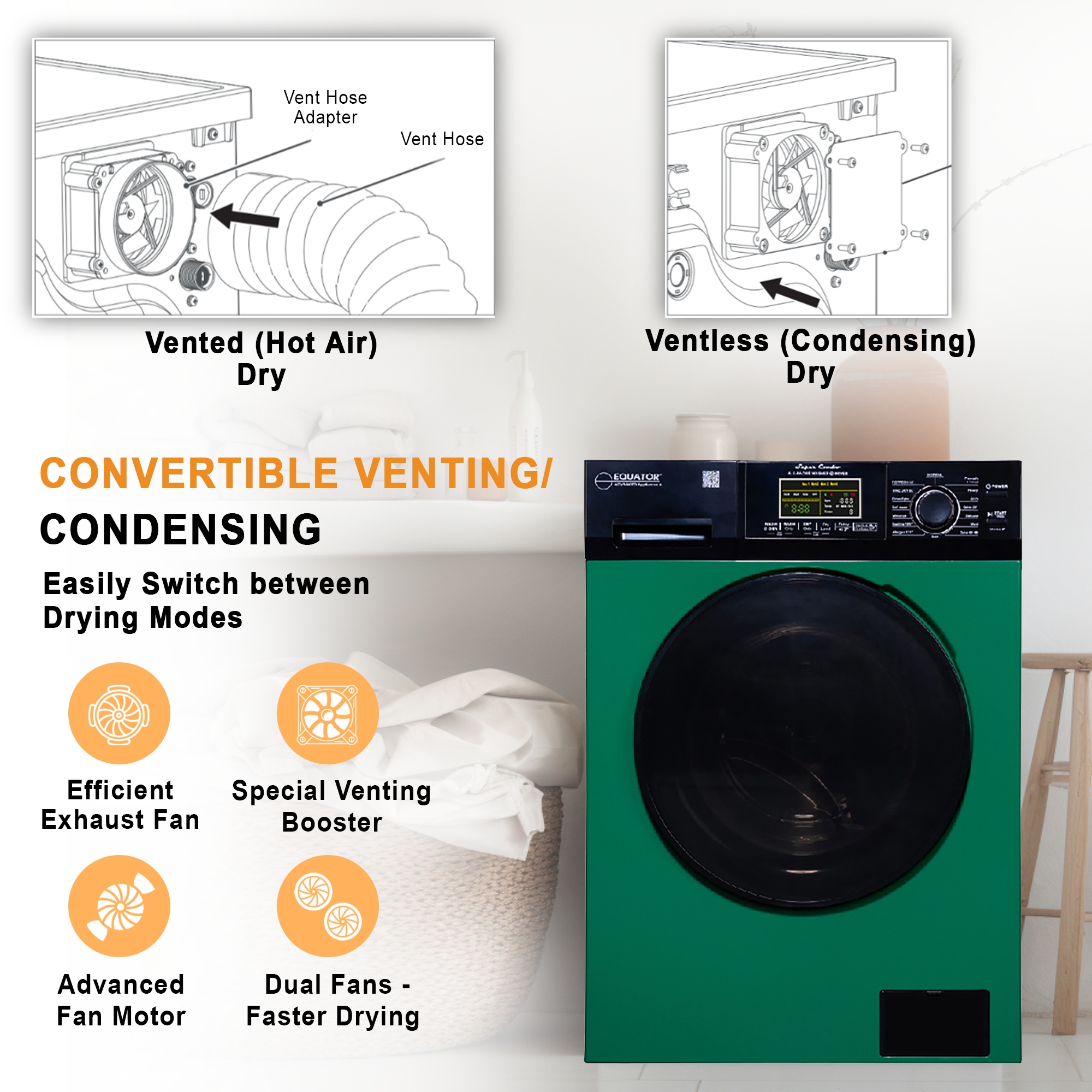 Equator Advanced Appliances EZ 5500 CV GREEN Combination-Washers-Dryers - View #15