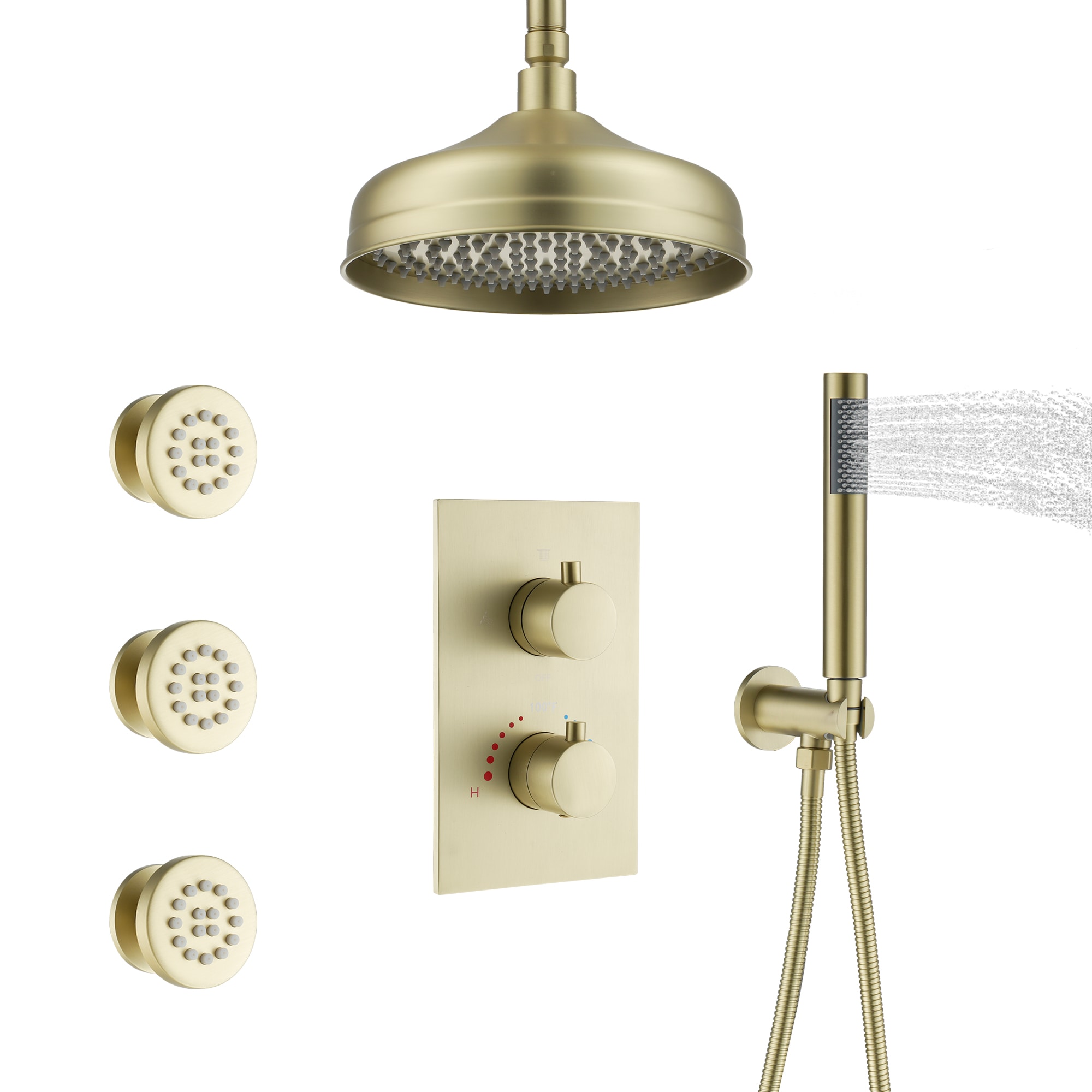 CASAINC CA-A4346-BG Showerhead-Bar-Panels - View #2