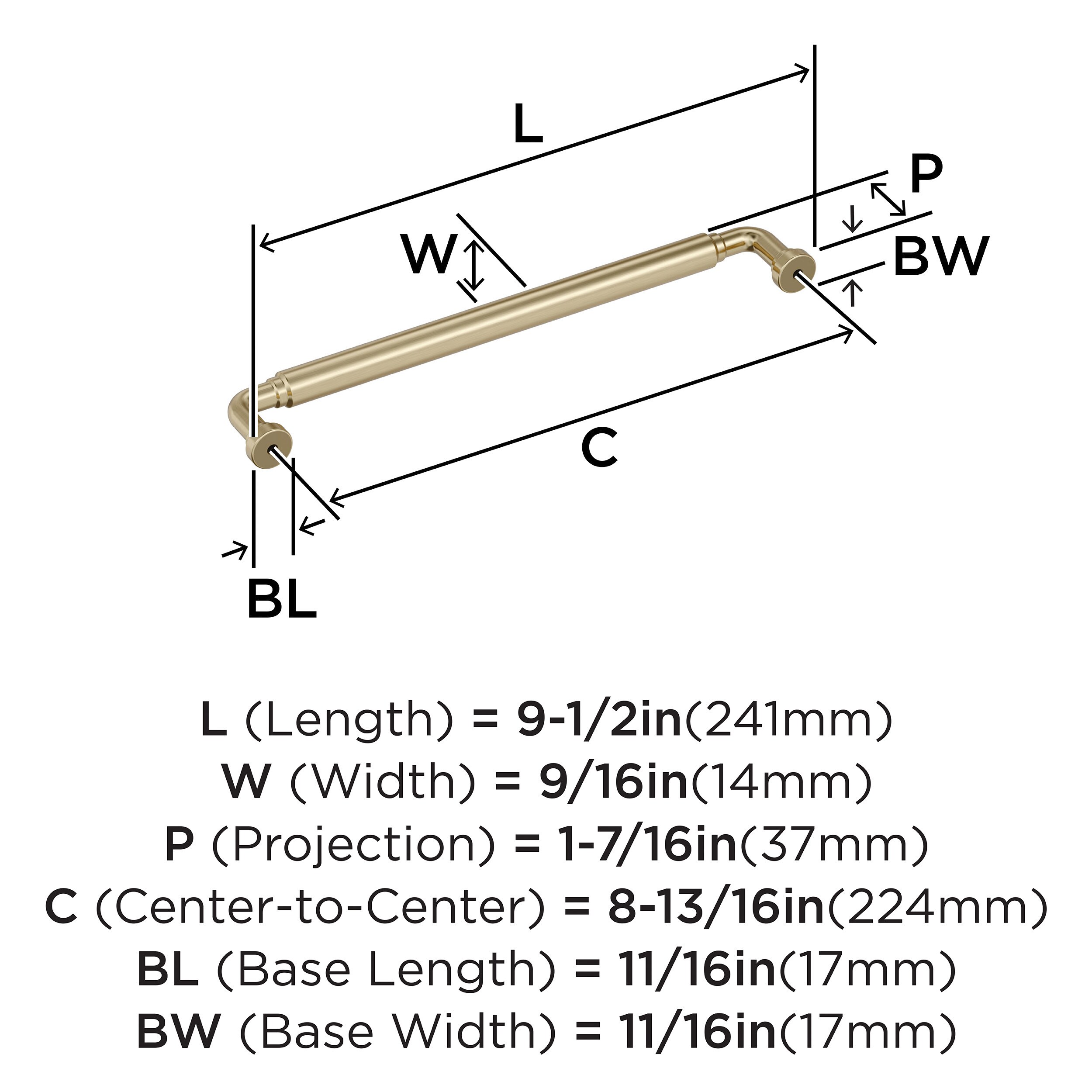 Amerock BP37666BBZ Cabinet-Pulls - View #4