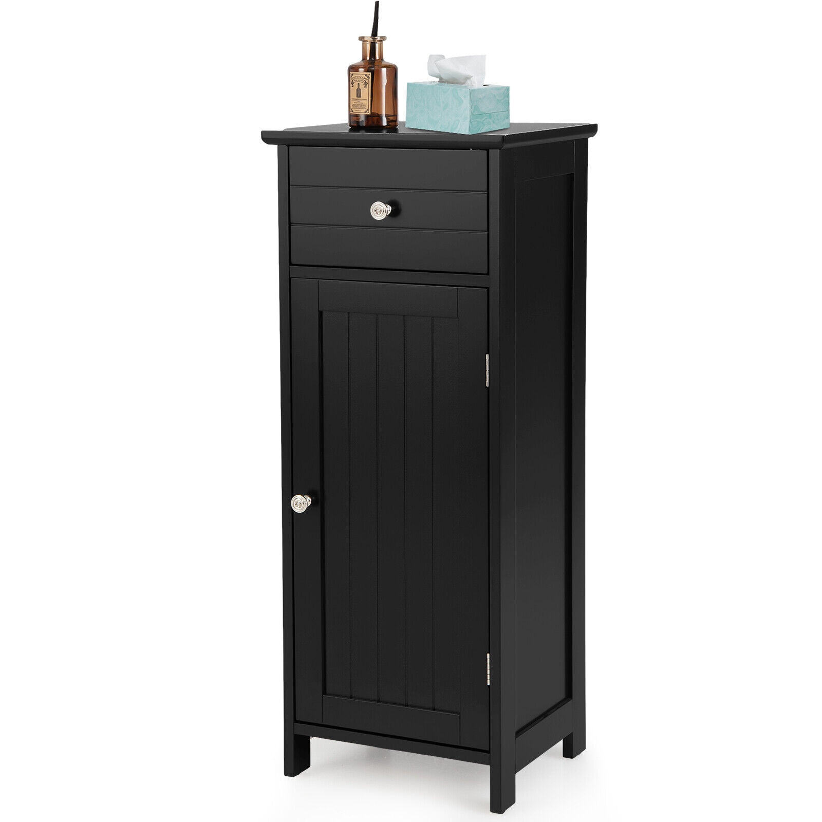 Volenca 14 x 12 in Freestanding Bathroom Floor Cabinet with Drawer and 3-Position Adjustable Shelf