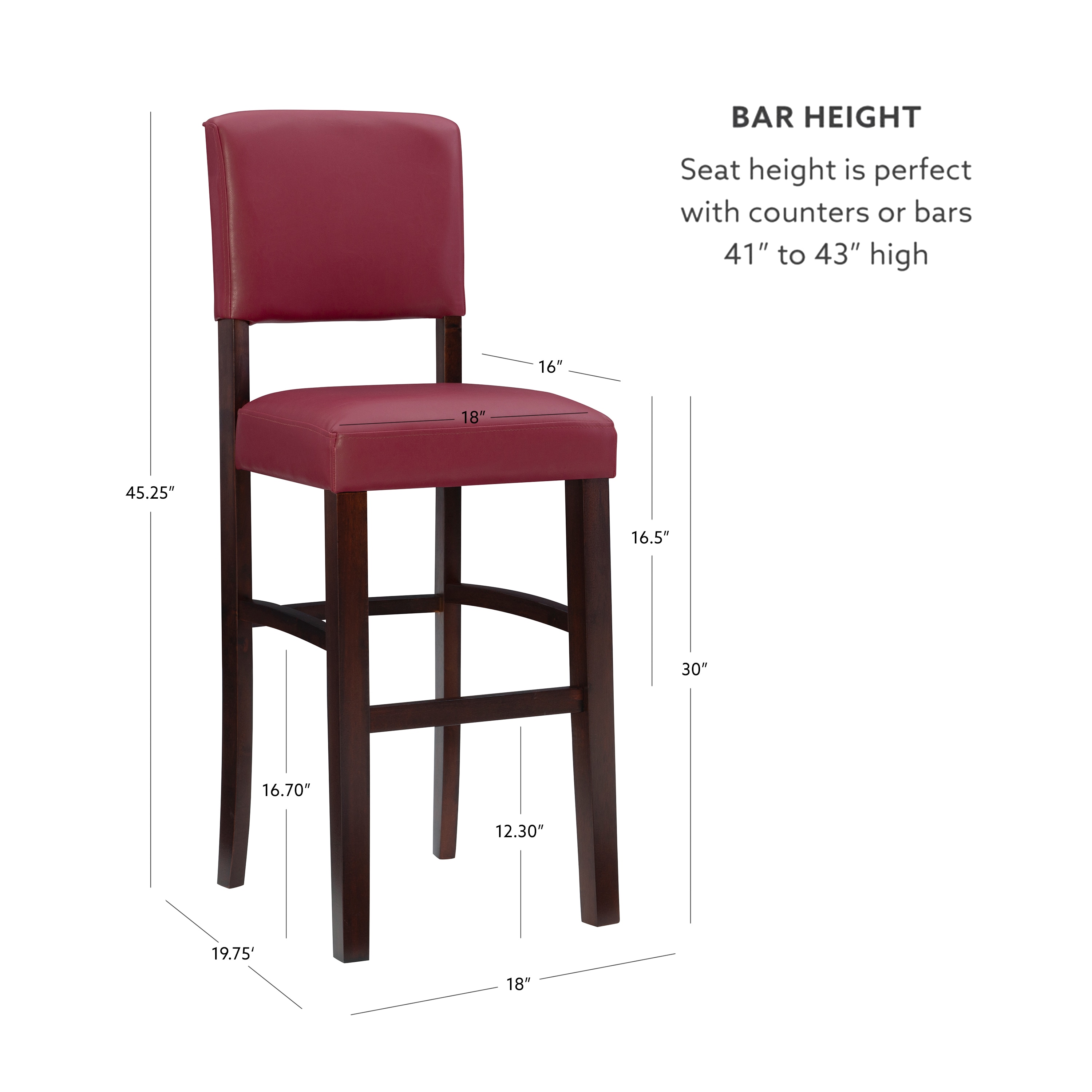 Linon 0218RED-01-KD-U stools - View #6