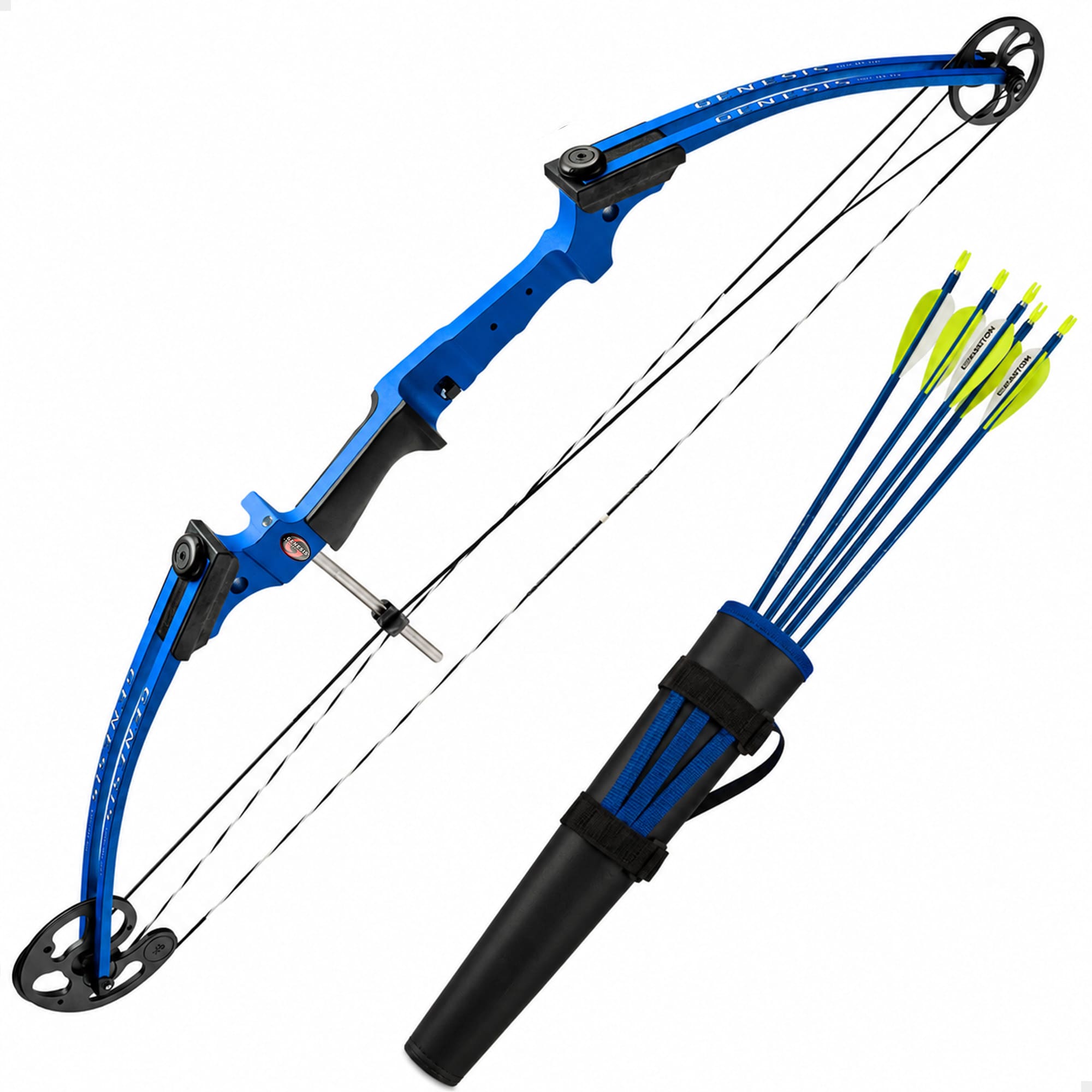 Genesis Archery Genesis Original Archery Compound Bow and Arrow Set Draw Hand-Right Blue