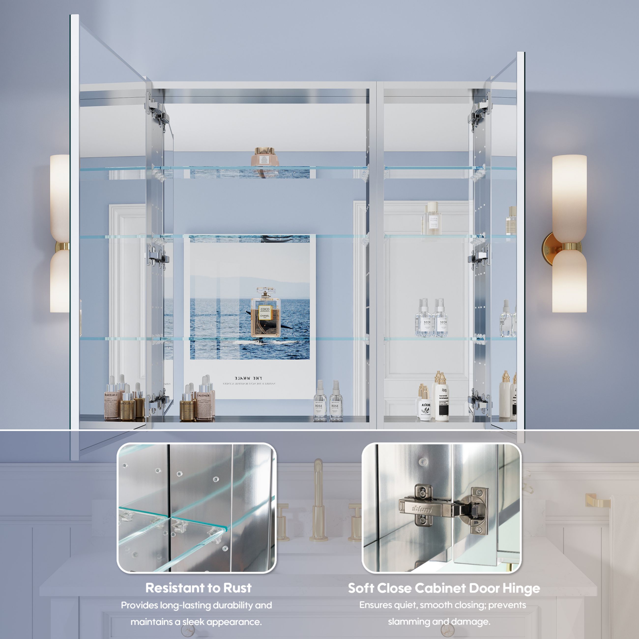 WELLFOR GIZ-X4B6036 Bathroom-Medicine-Cabinets - View #7