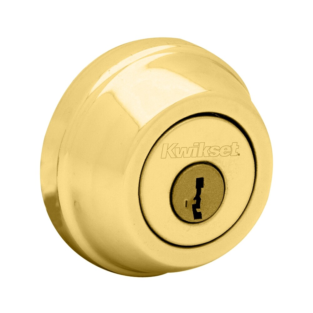 Kwikset K DEADBOLT SMT SGL CYL GR 2LPB in the Deadbolts department at