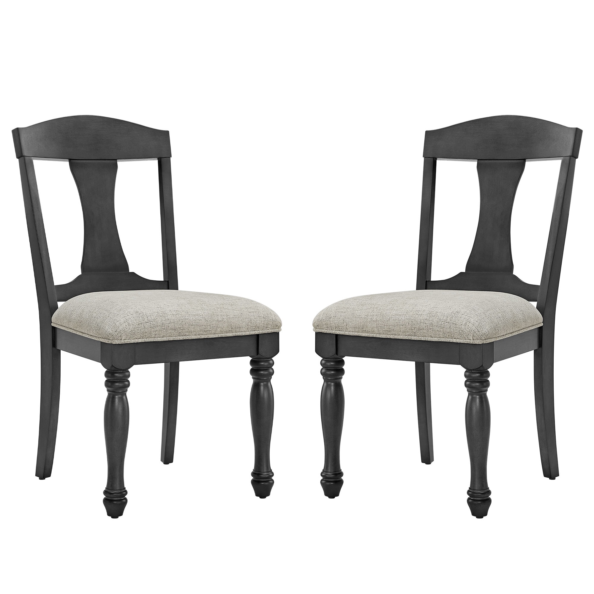 Bybafun YA6100041 2 Midcentury Dark Oak Accent Chair