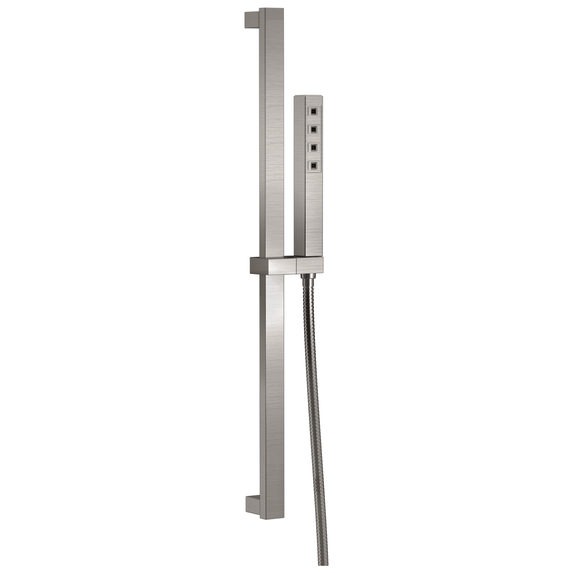 Delta 51567-SS-PR 1 -Spray Lumicoat Stainless 1.375-in Rectangle Handheld Shower Head 1.75 GPM