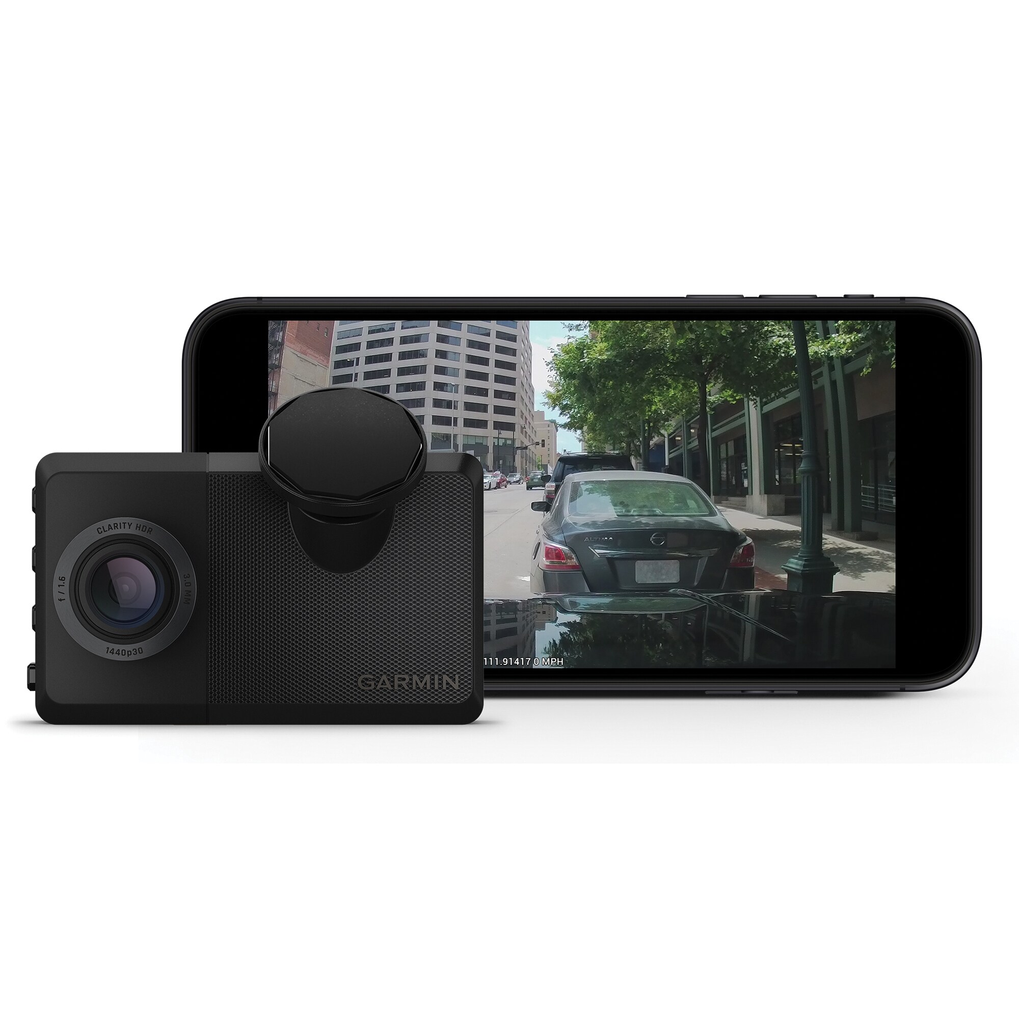 Garmin Garmin Dash Cam Live Front 1440p LTE Dash Camera with  Always-Connected Capability in the Dash Cams department at