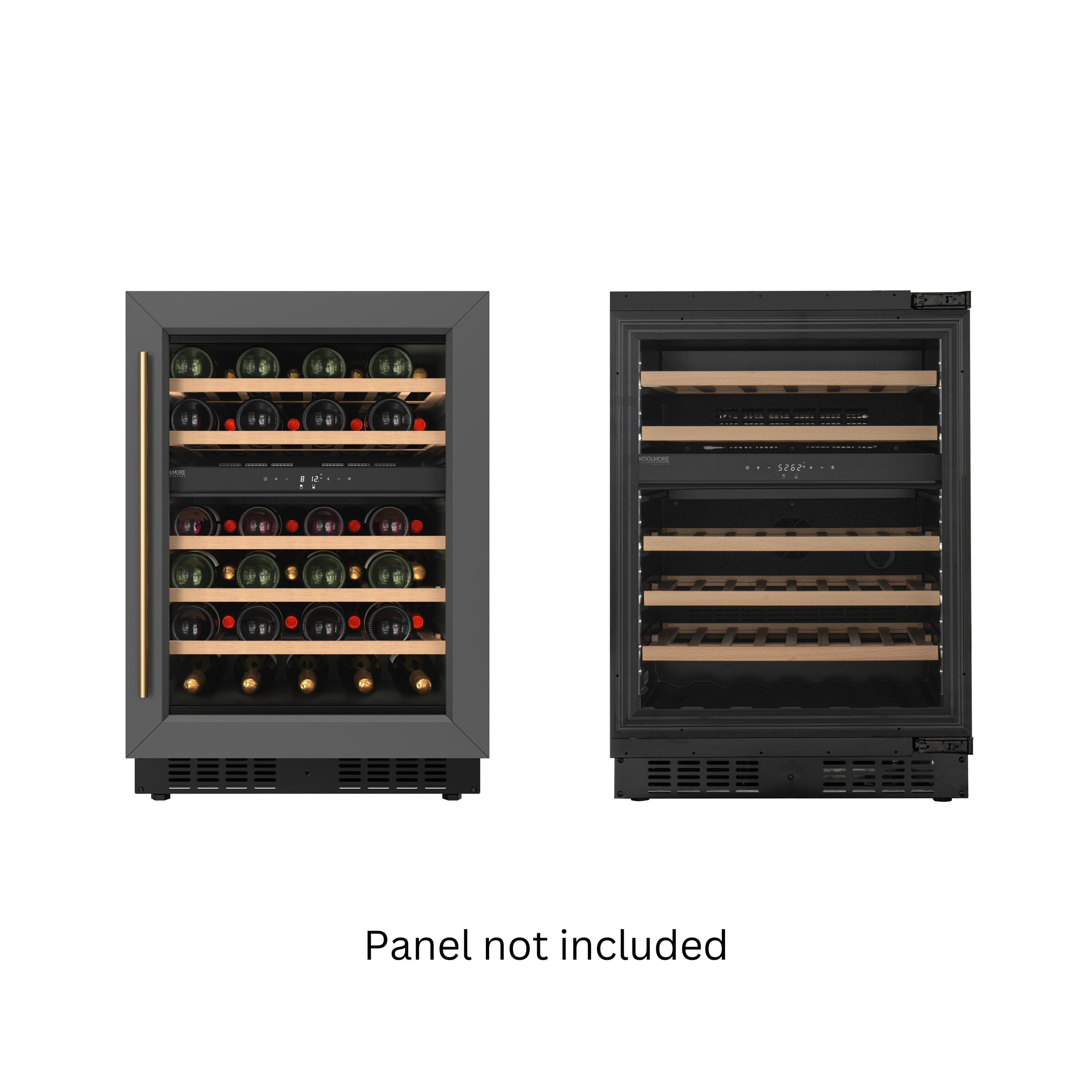 KoolMore LOW-KM-CW46DZ-WPR Reserve 23.4-Inches W 45 -Bottles Panel Ready Dual Zone Cooling Built-in Indoor Wine Cooler