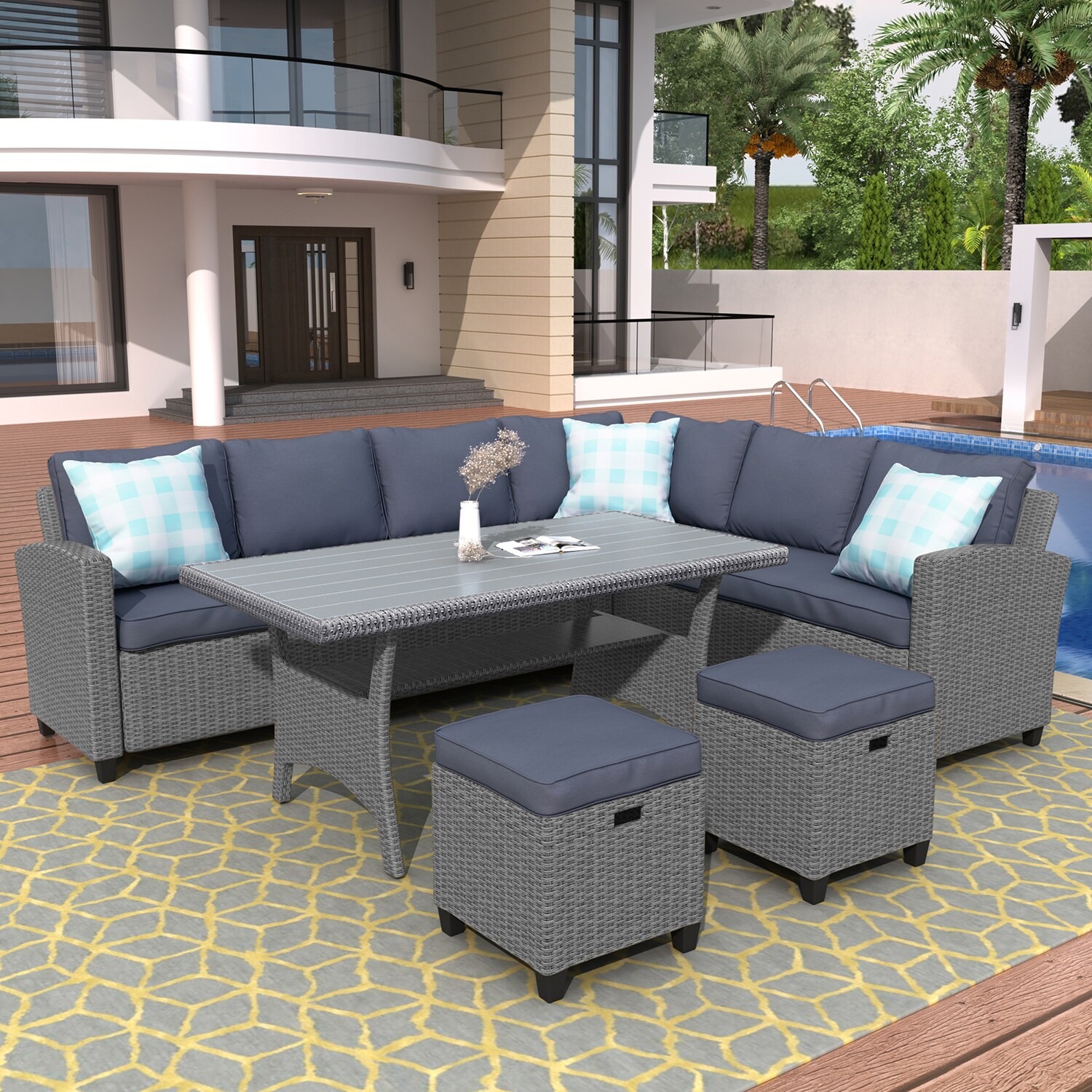 SINOFURN SYA020106GY Patio-Dining-Sets - View #15