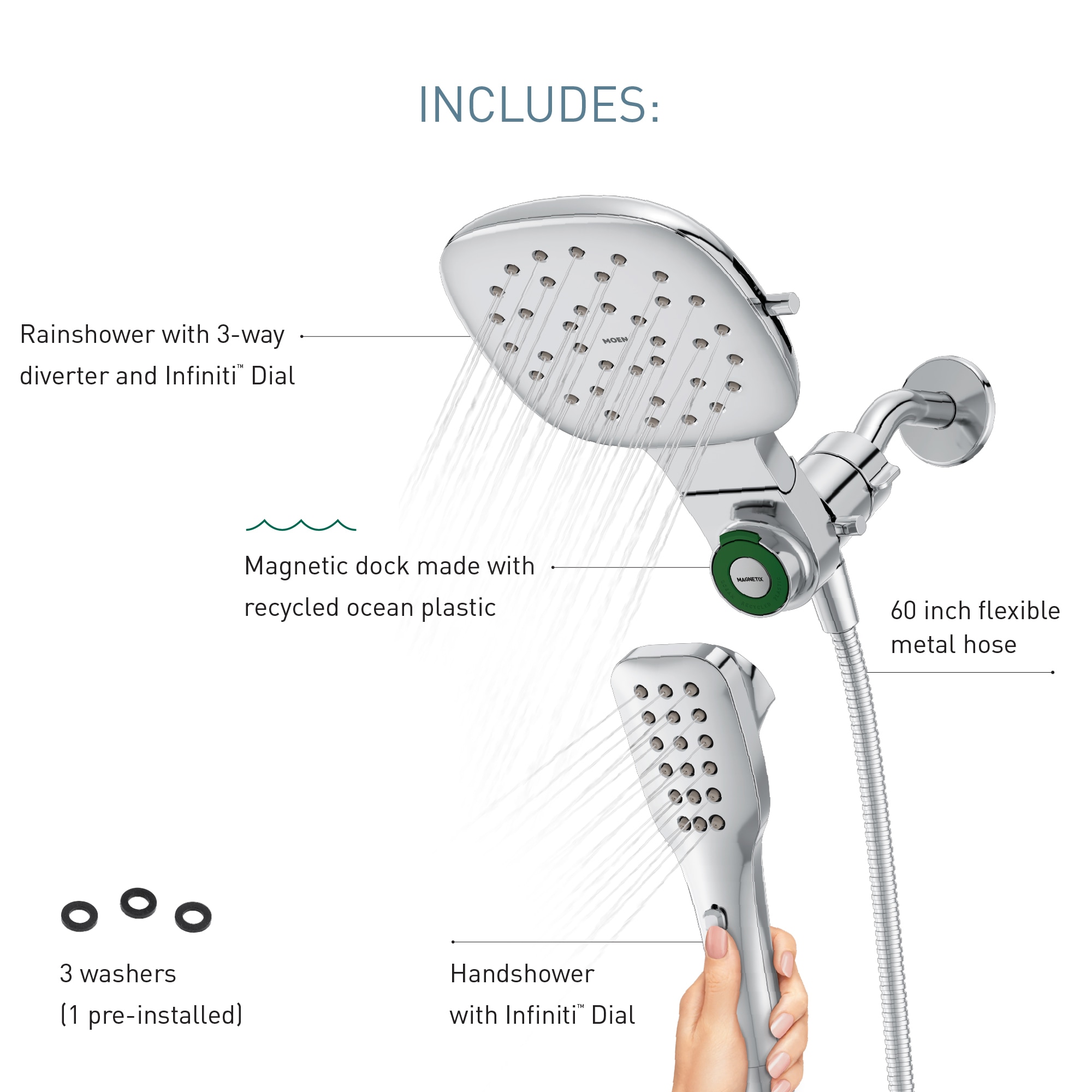 Moen 220C4EP Fixed-Showerhead - View #5