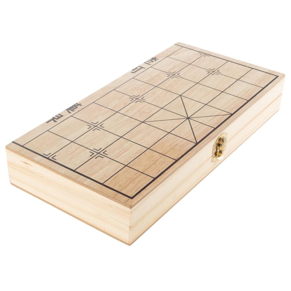 WE Games Folding Wood Travel Chess Set- 11.5 in Walnut Veneer Board