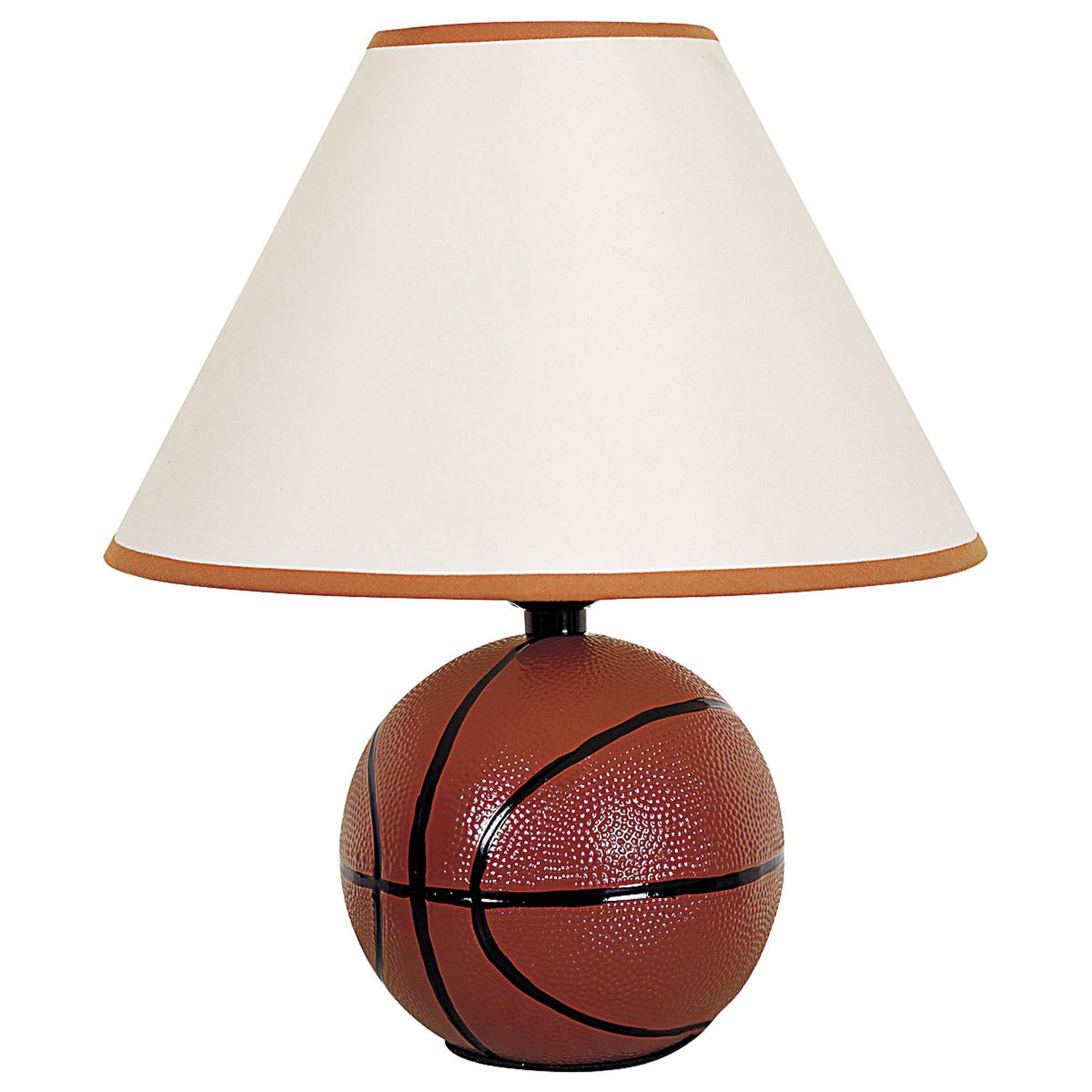 ORE International 604BA 12-in Orange On/Off switch Table Lamp with Fabric Shade
