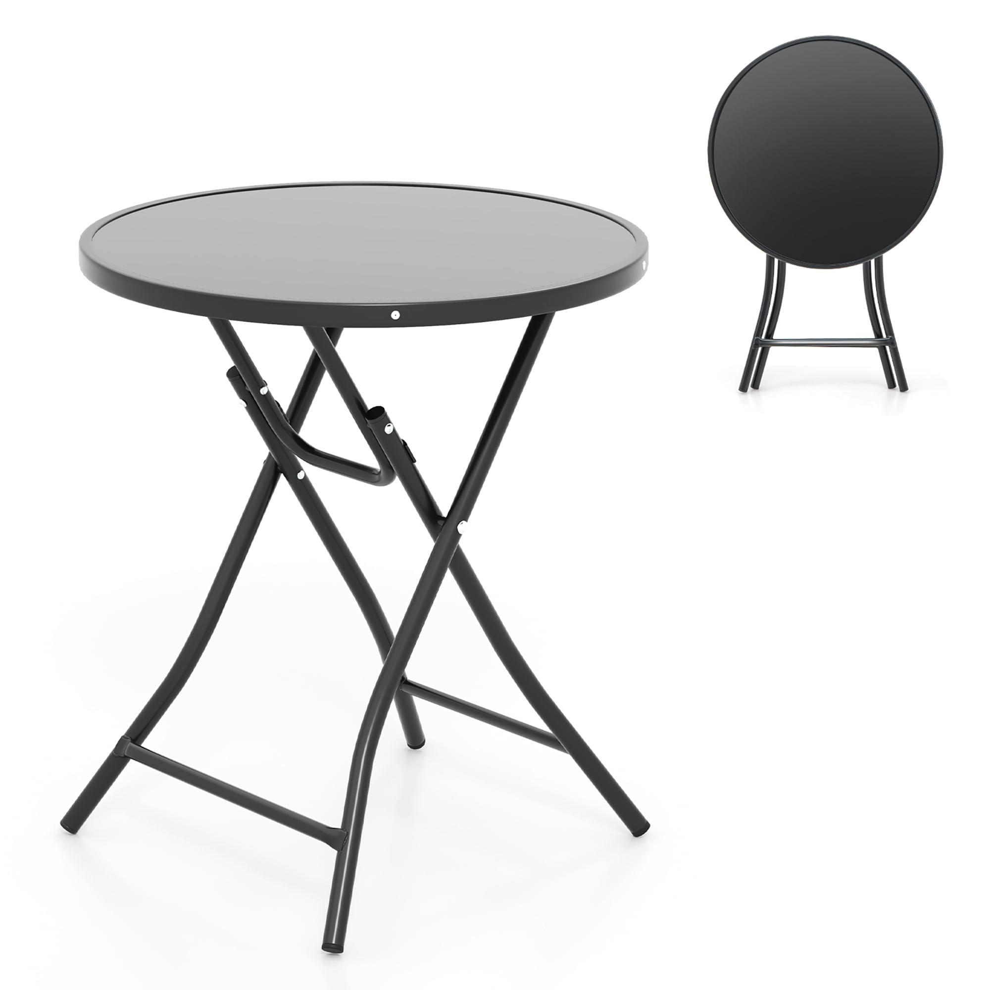Costway LWS00138 Round Bistro Table 23-in W x 23-in L