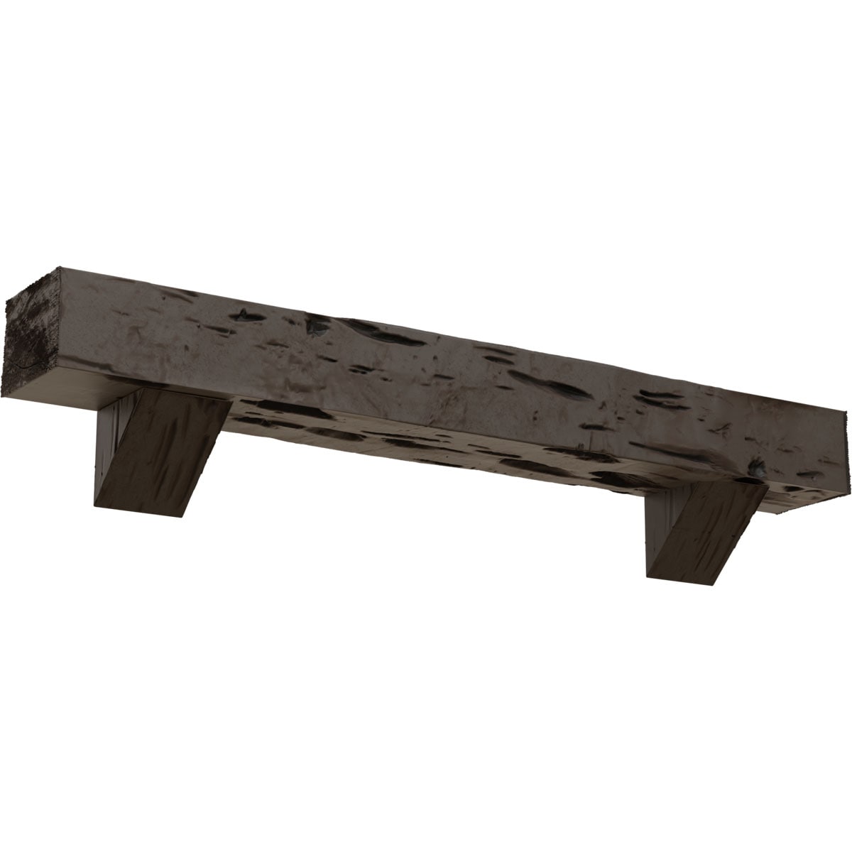 Ekena Millwork MANUPC06X08X60BKHD 60-in W x 6-in H x 8-in D Honey Dew (Natural) Hollow Urethane Rustic Fireplace Mantel