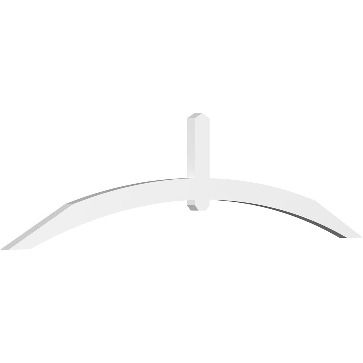Ekena Millwork GBP096X24X0204ARC00 Archdale White PVC Gable bracket