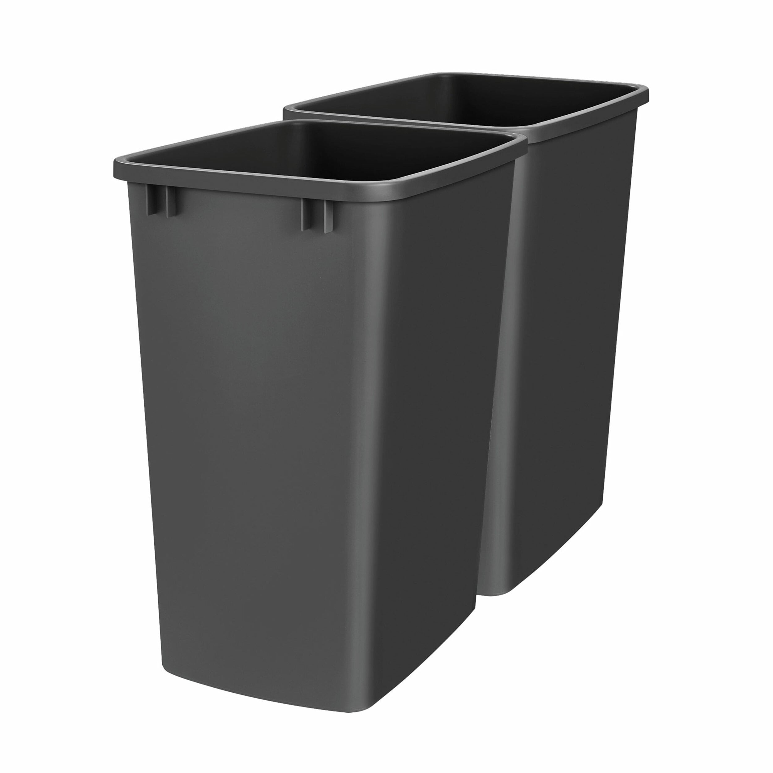 Rev-A-Shelf 35-Quart Black Plastic Indoor Kitchen Lidless Trash 