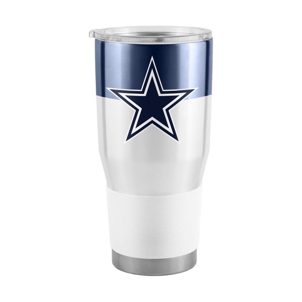 Logo Brands Dallas Cowboys 30-fl oz Stainless Steel White Cup Set