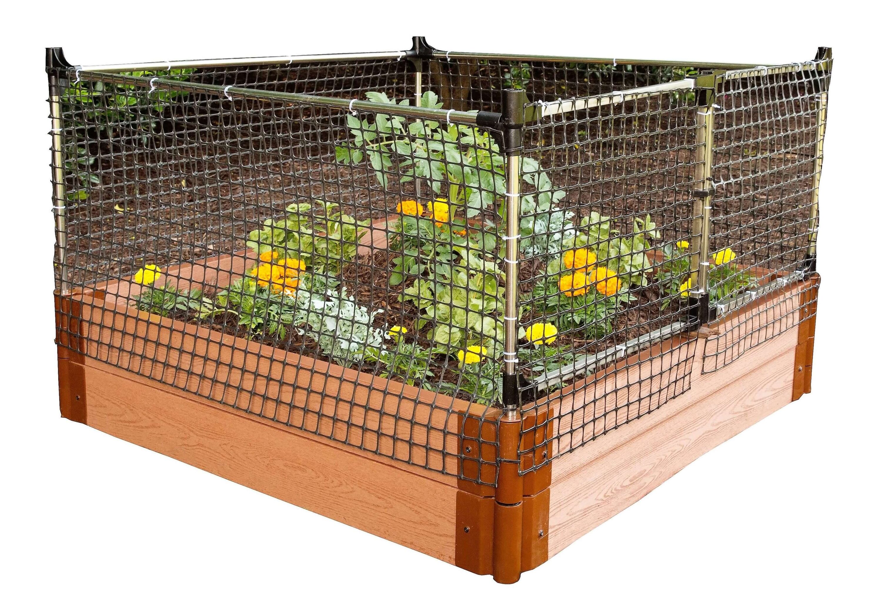 Frame It All 300001003 48-in W x 48-in L x 24-in H Mesh Plastic Raised Garden Bed