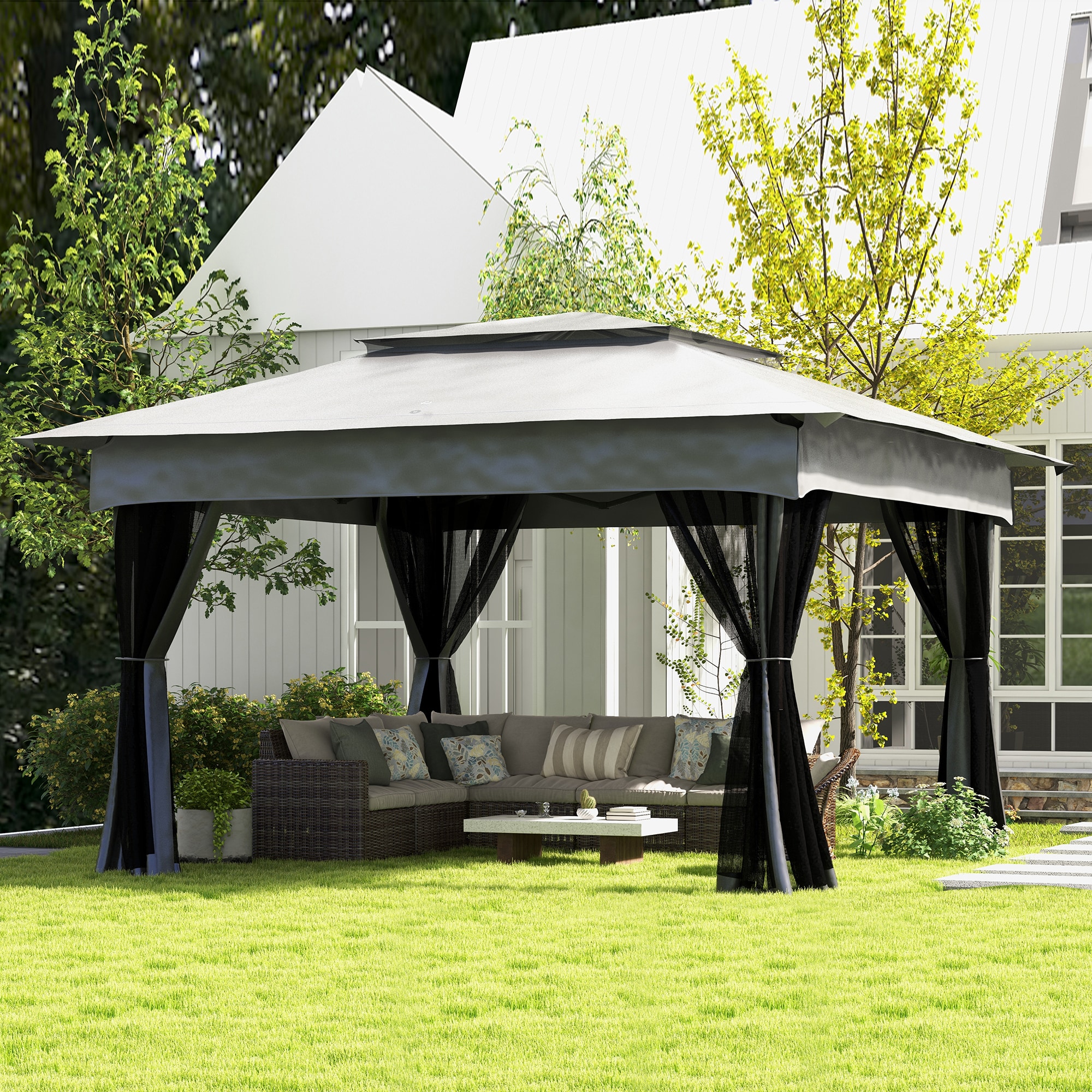 ToolCat BZ2-48-PW Wood-Resin-Gazebos - View #11