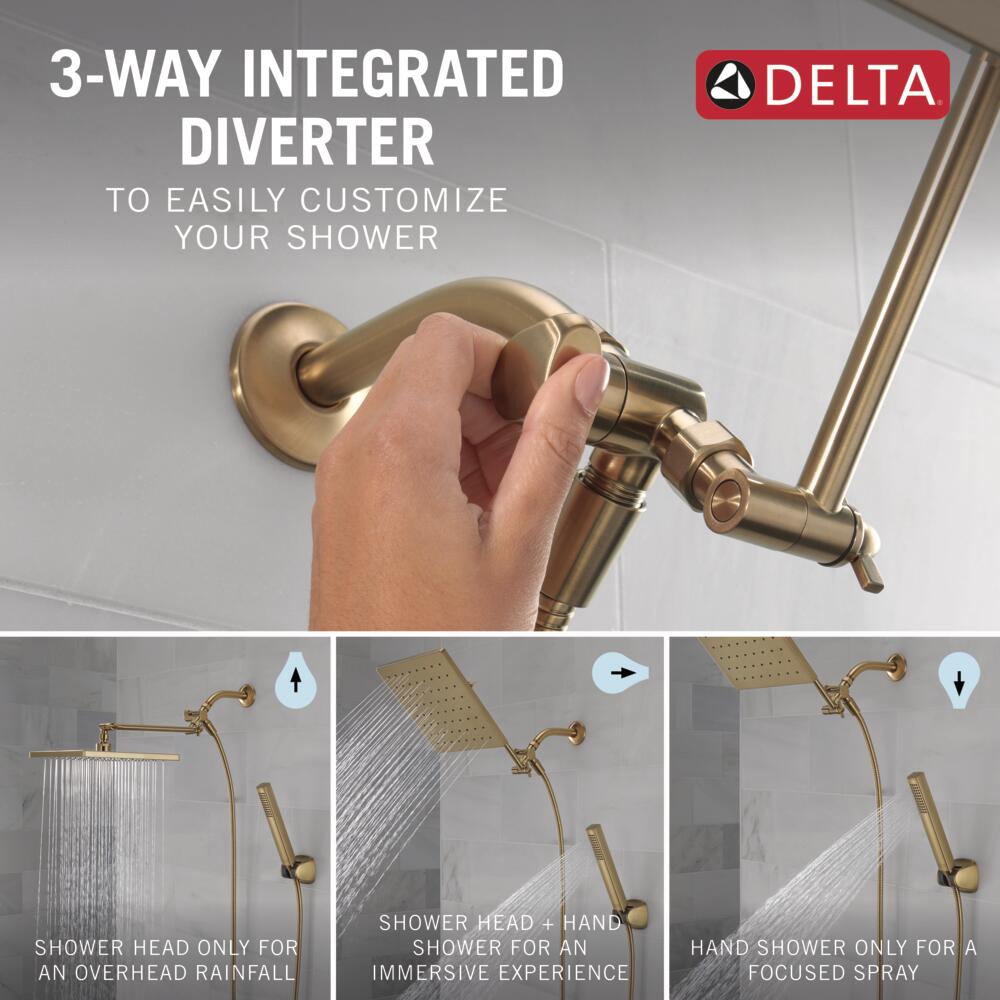 Champagne Bronze 10-inch Raincan Shower Head and Handheld Combo