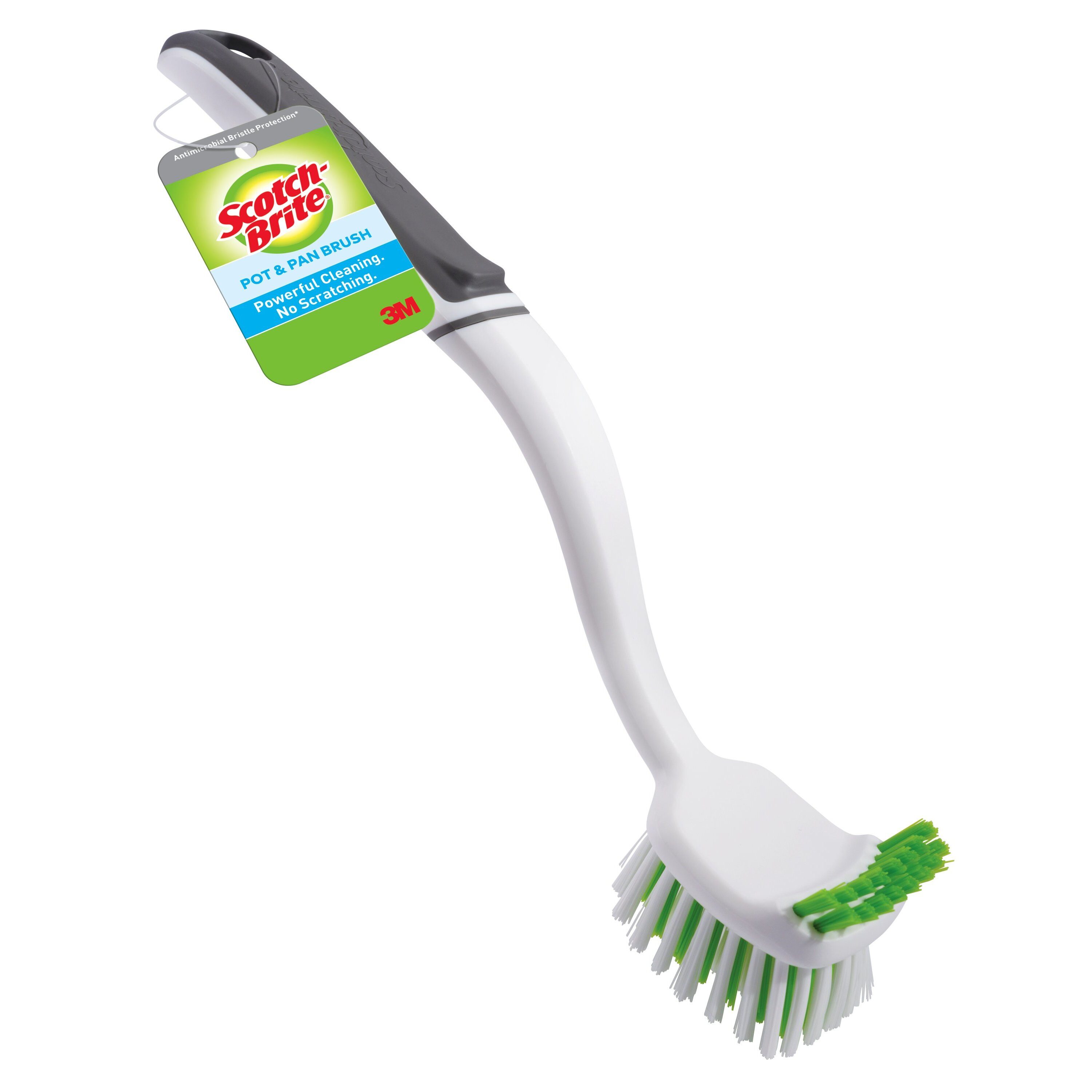 Libman Pot and Pan Scrubbing Dish Wand Scrub Brush Bundle with Curved Kitchen Brush and Two Sponge Refills