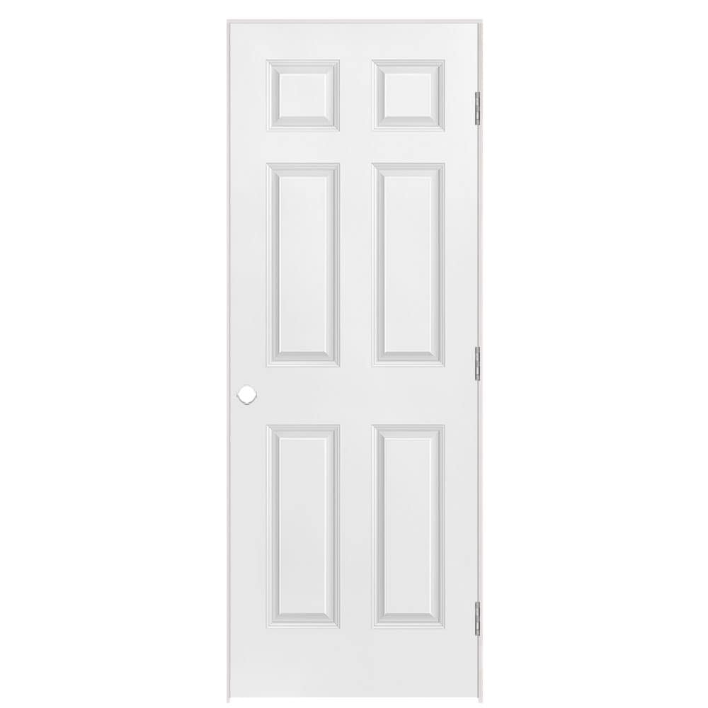 Masonite Traditional 30-in x 80-in 6-panel Hollow Core Primed Molded ...