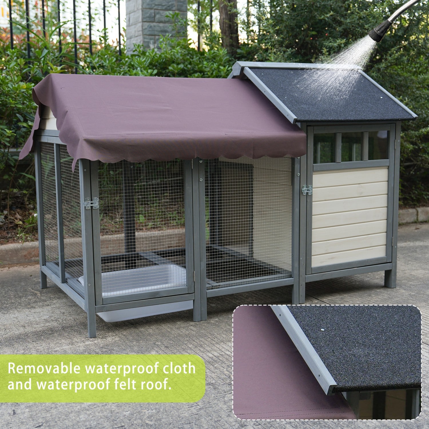 Mondawe MO-FWIT-S0013 Chicken-Coops-Rabbit-Hutches - View #4