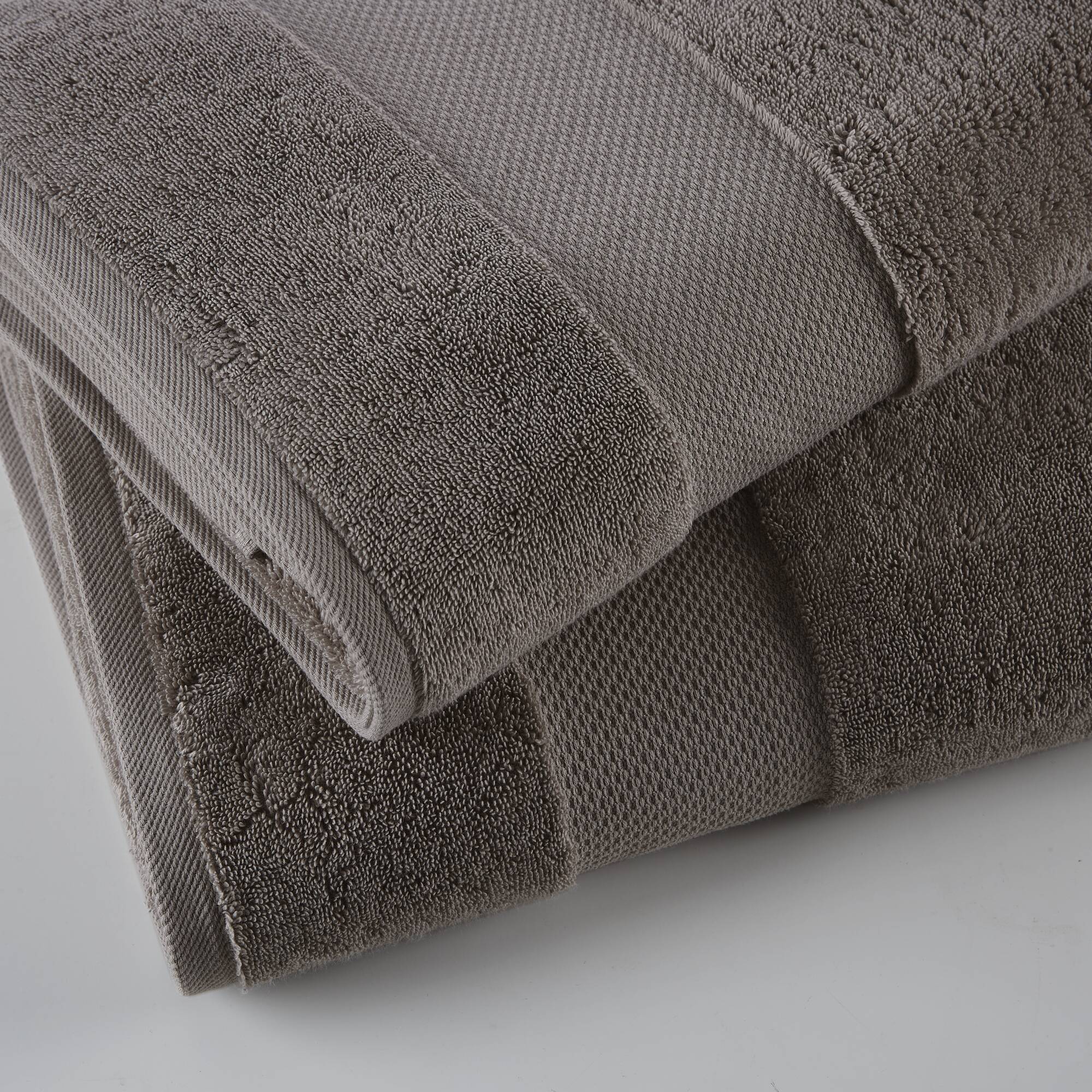 Oversized Charcoal Turkish Cotton Bath Sheet Set, 2 Piece