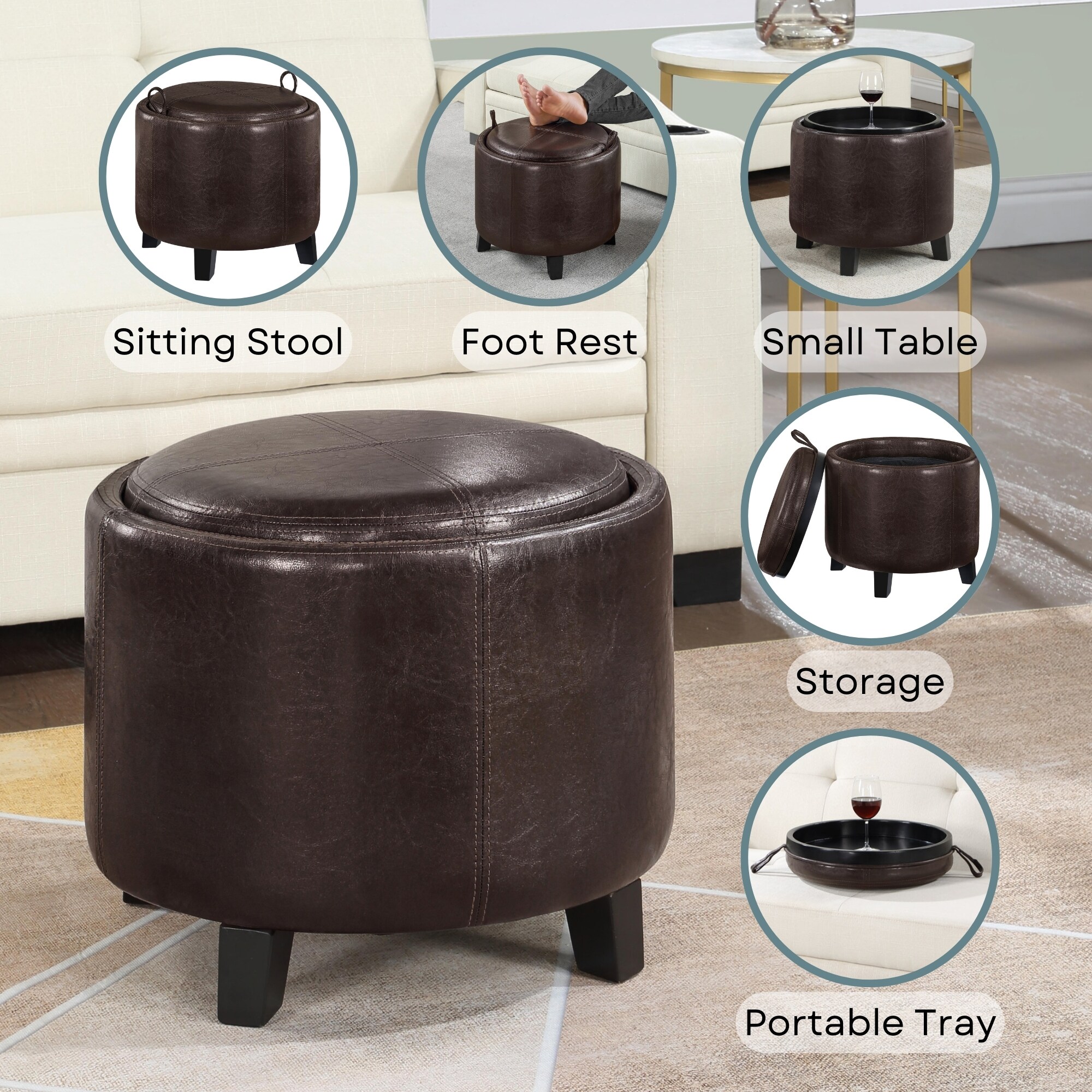 Convenience Concepts R8-221 Indoor-Ottomans - View #3
