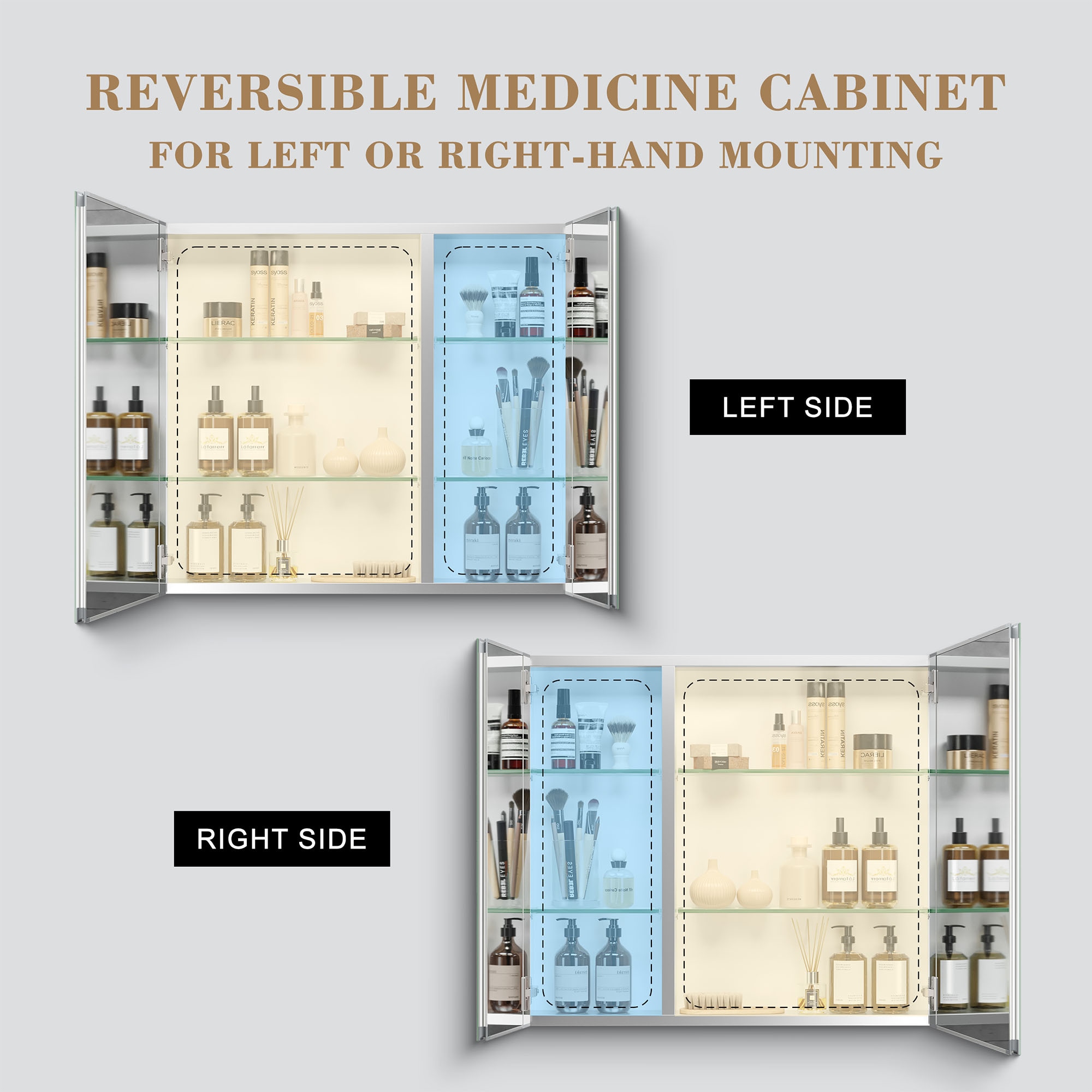 WELLFOR GIJ-MED04-3026SL Bathroom-Medicine-Cabinets - View #2