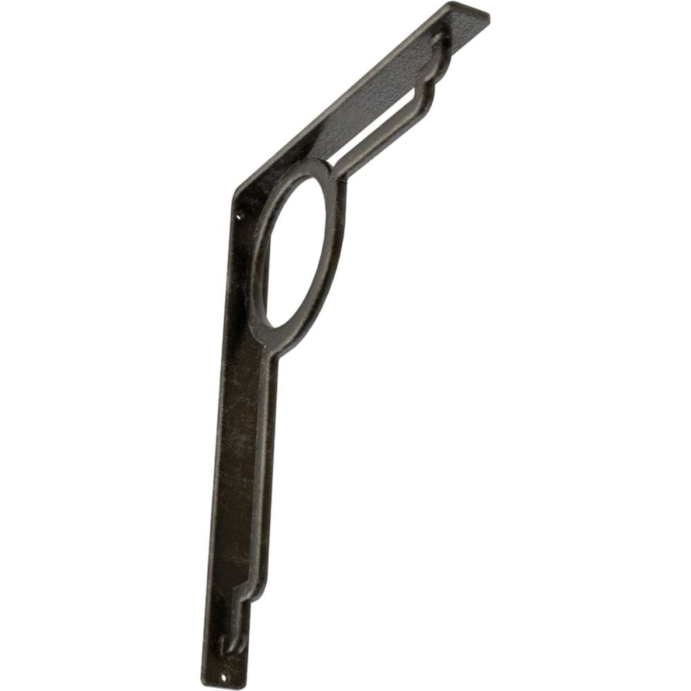 Ekena Millwork BKTM01X12X15SMAAWS Maria 12-in x 1.5-in x 15-in Gray Wrought iron Countertop support bracket