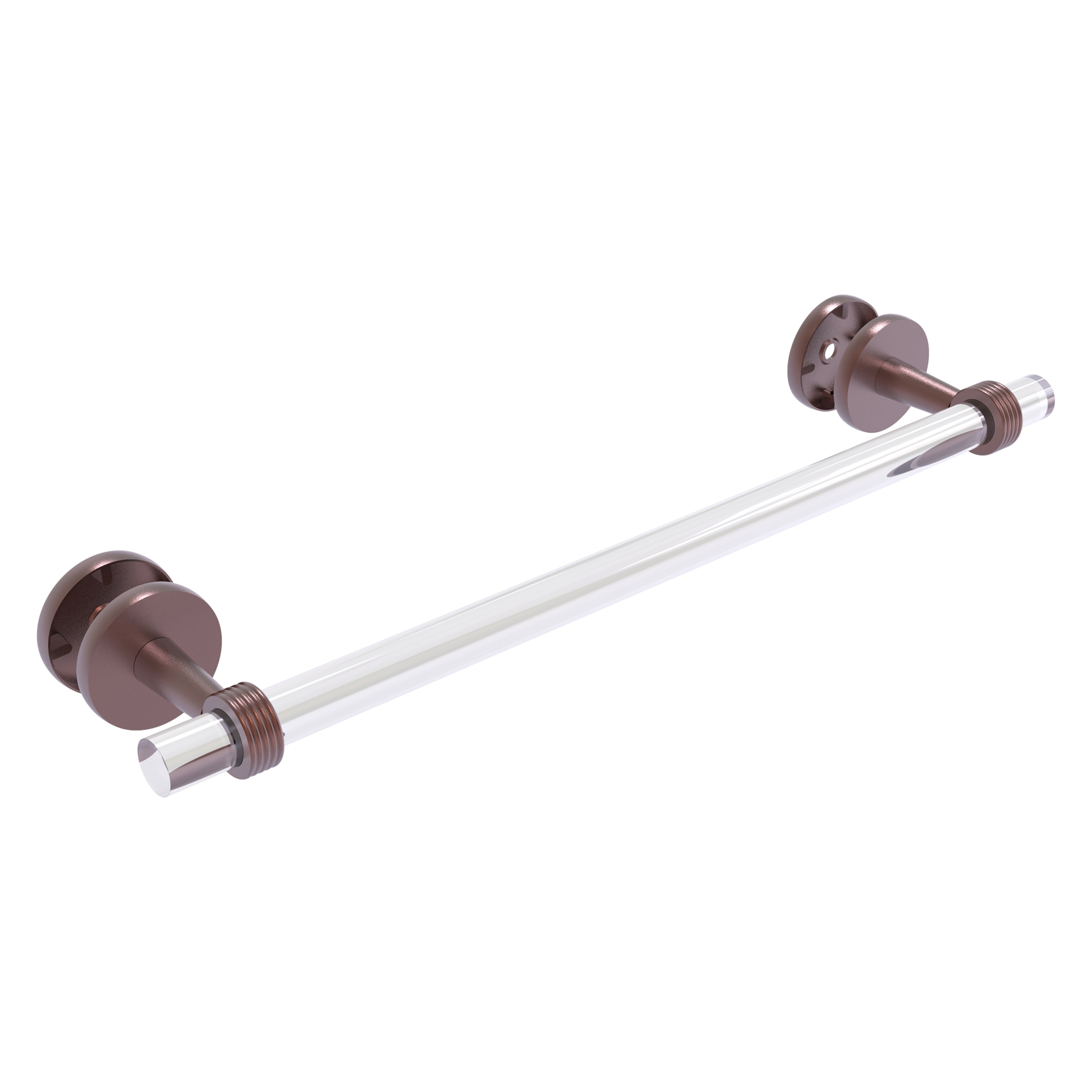 Allied Brass CV-41G-SM-18-CA Clearview 18-in Antique Copper Wall mount Single Towel Bar