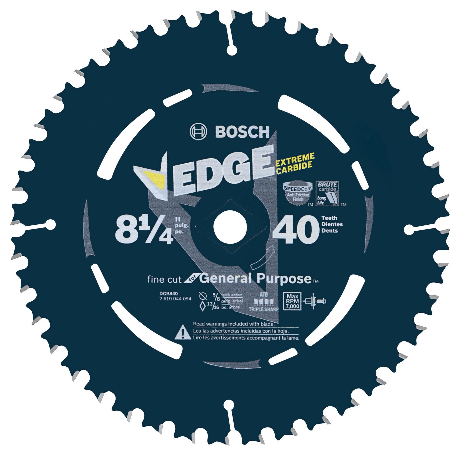 Bosch DCB840 8-1/4-in 40 -Tooth Fine Finish Carbide-tipped LCS Circular saw blade Individual