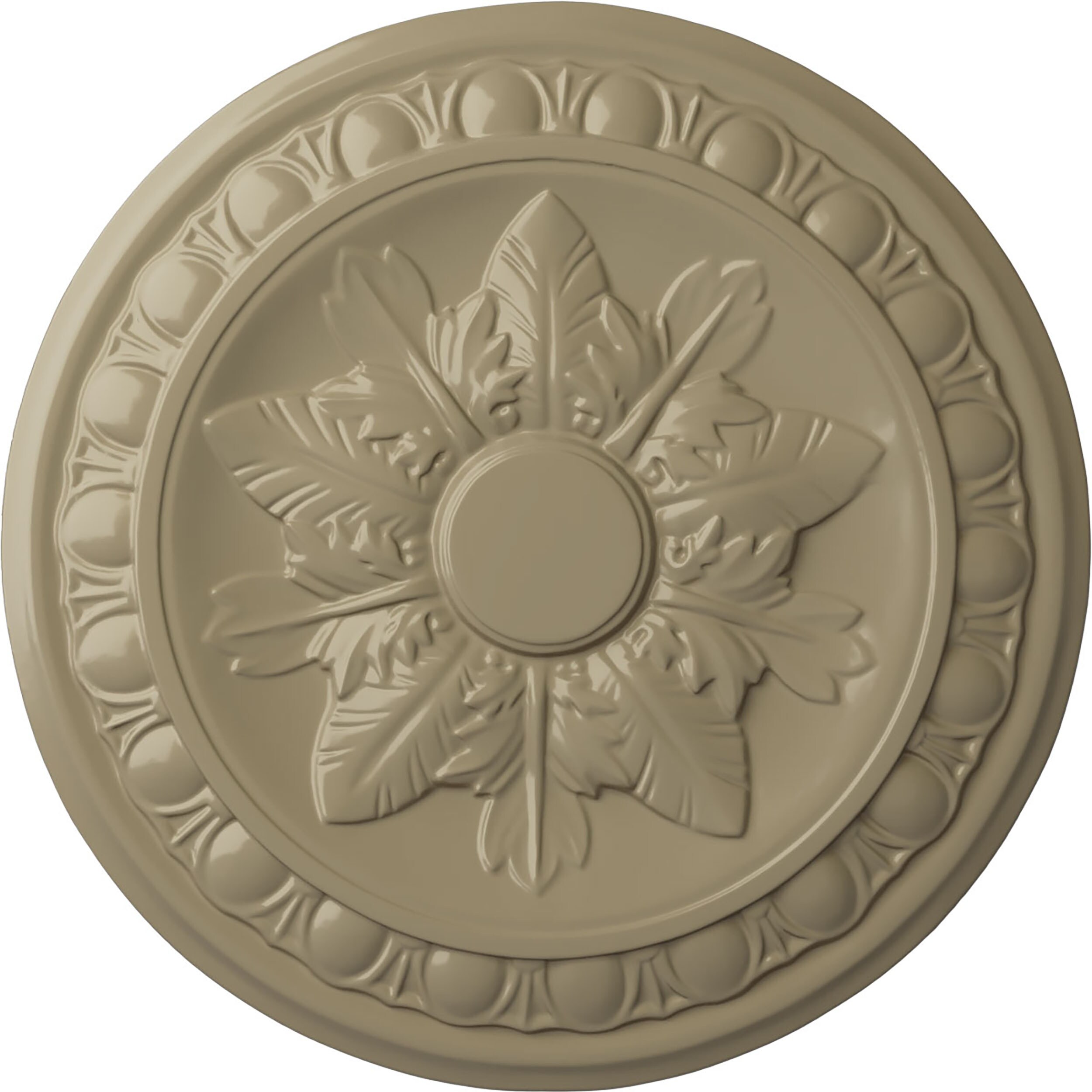 Ekena Millwork CM17EXGDF Exeter 17.75-in W x 17.75-in L Painted Gobi Desert Polyurethane Whole Ceiling Medallion