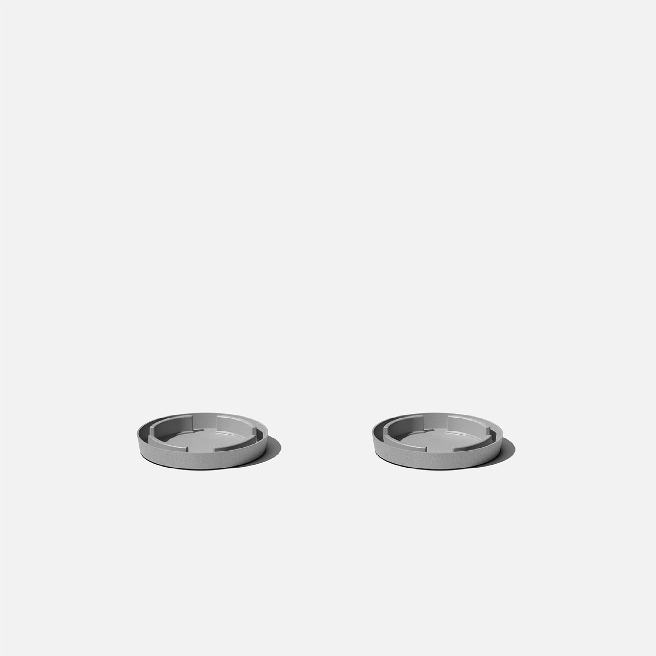 Veradek SLV28TRC-2PK 2 -Pack 9.25-in Gray Plastic Plant Saucer
