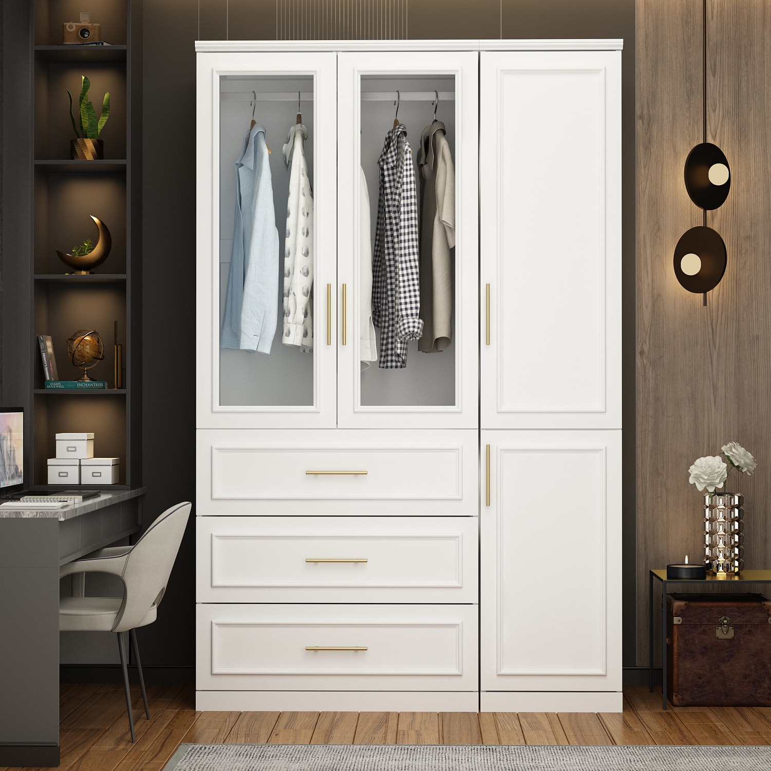 FUFU&GAGA KF020366+367 White Armoire