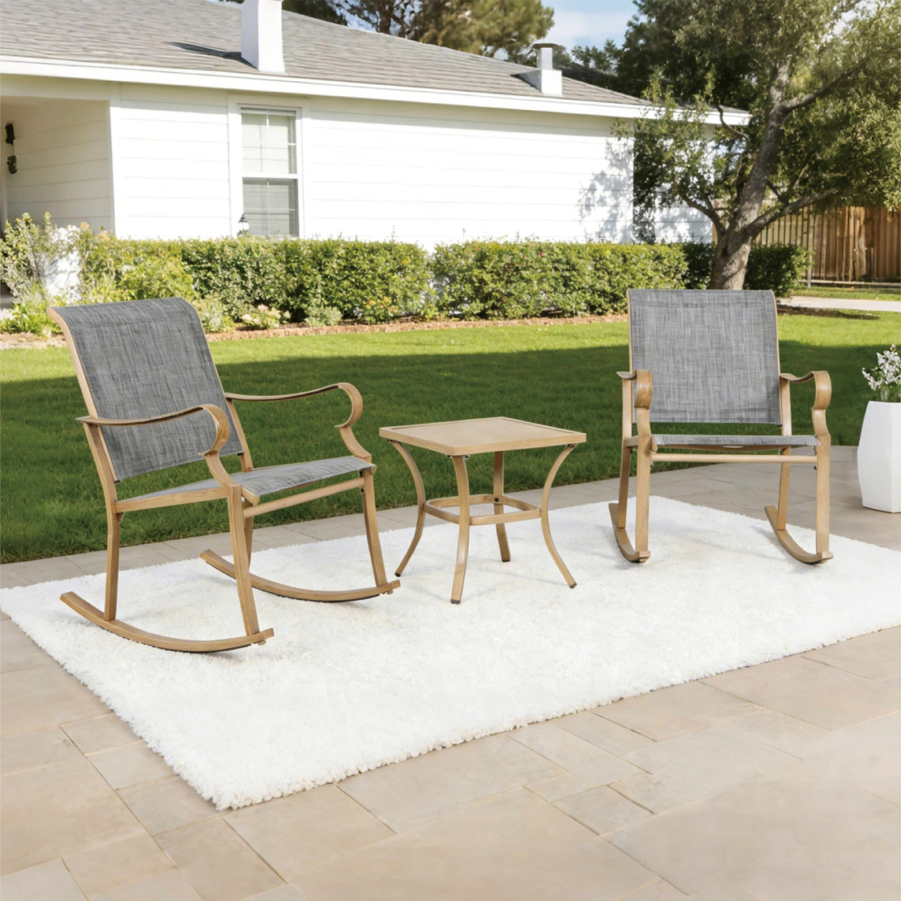 AE Outdoor S1101JA-GRAY Patio-Conversation-Sets - View #2