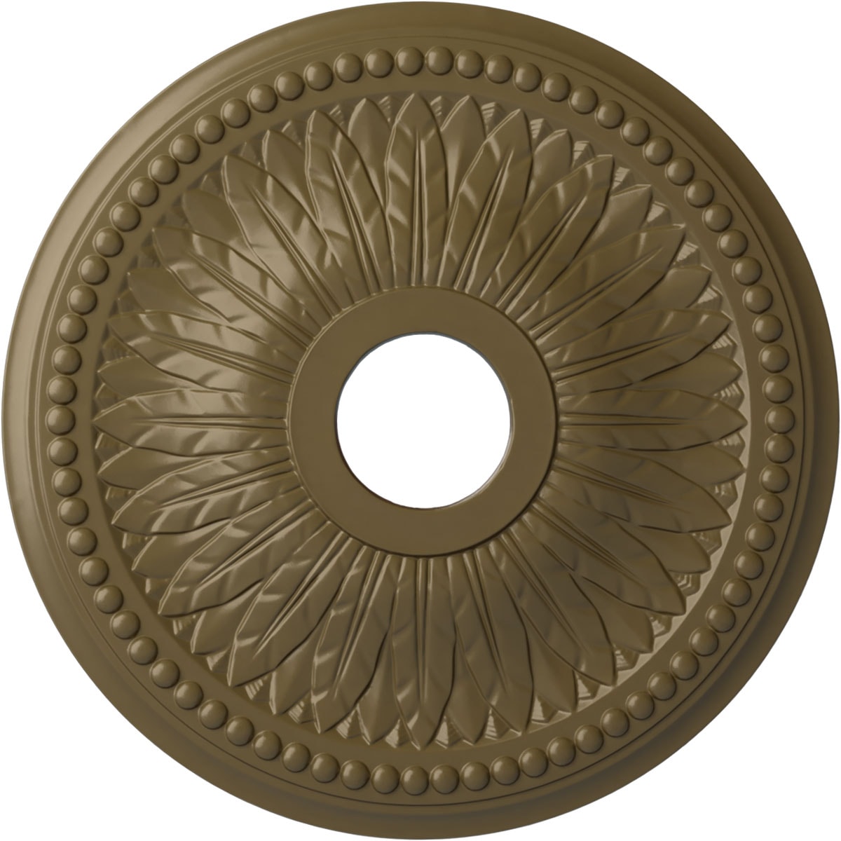Ekena Millwork CM18BIMMF Bailey 18-in W x 18-in L Painted Mississippi Mud Polyurethane Whole Ceiling Medallion