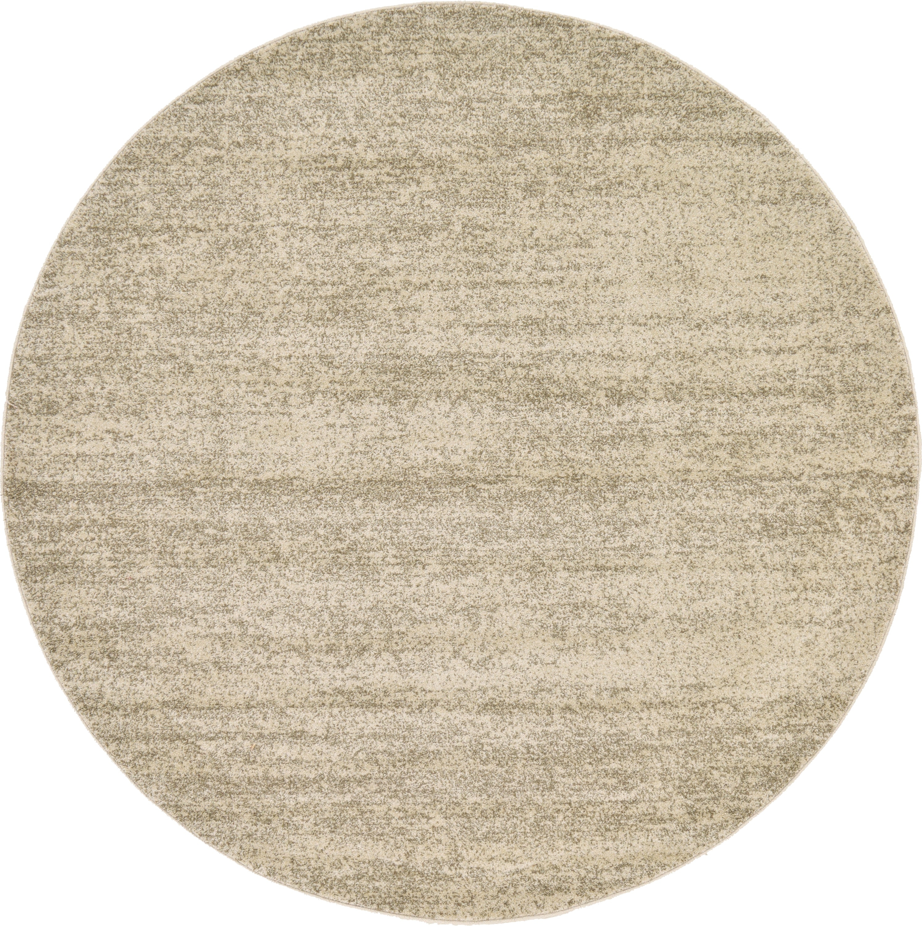 Unique Loom 3124445 Lucille Del Mar 6 x 6 (ft) Loomed Polypropylene Beige/Brown Round Indoor Distressed/Overdyed Area rug