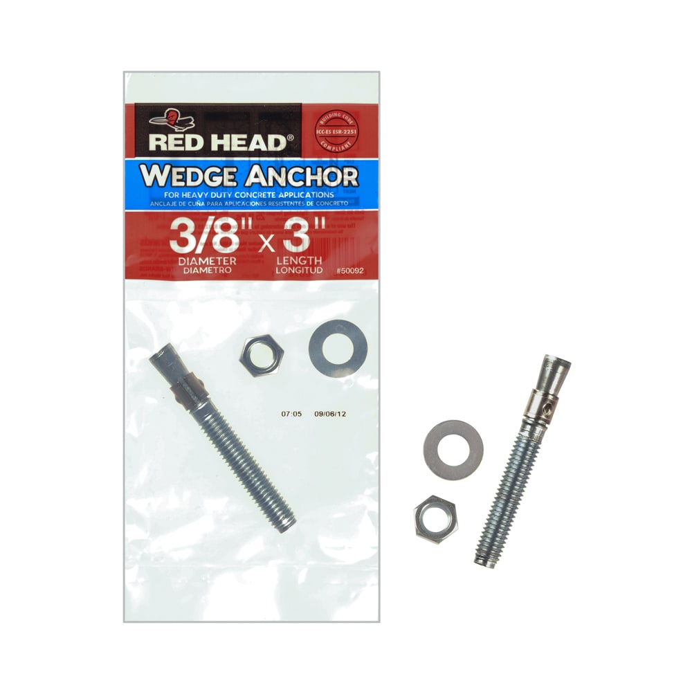 Red Head 50092 3/8-in x 3-in Concrete Wedge Anchors (