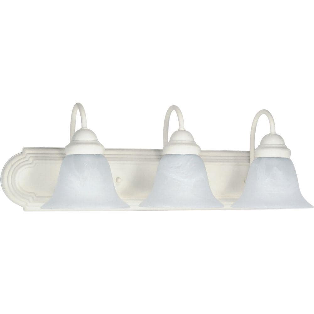  LW-SC514953 24-in 3-Light Textured White Transitional Vanity Light Bar