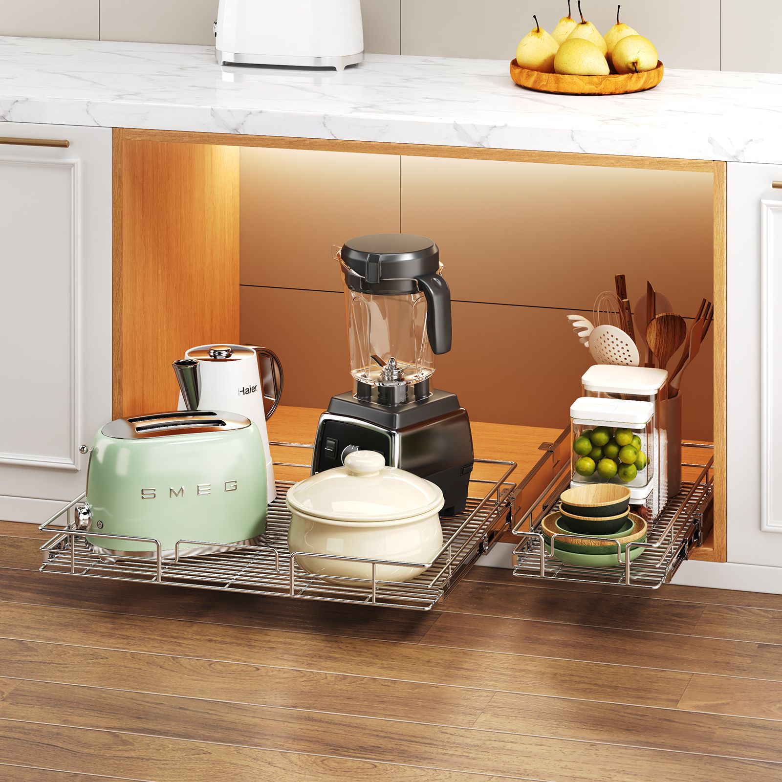 LOVMOR 28X21.5-SINGLEBASKET Pull-Out-Cabinet-Baskets - View #6