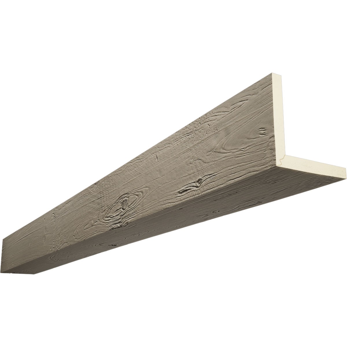 Ekena Millwork BMKP2C0040X060X096AL 1-in x 4-in x 8-ft Almond Finished Urethane L-Shaped Decorative Beam