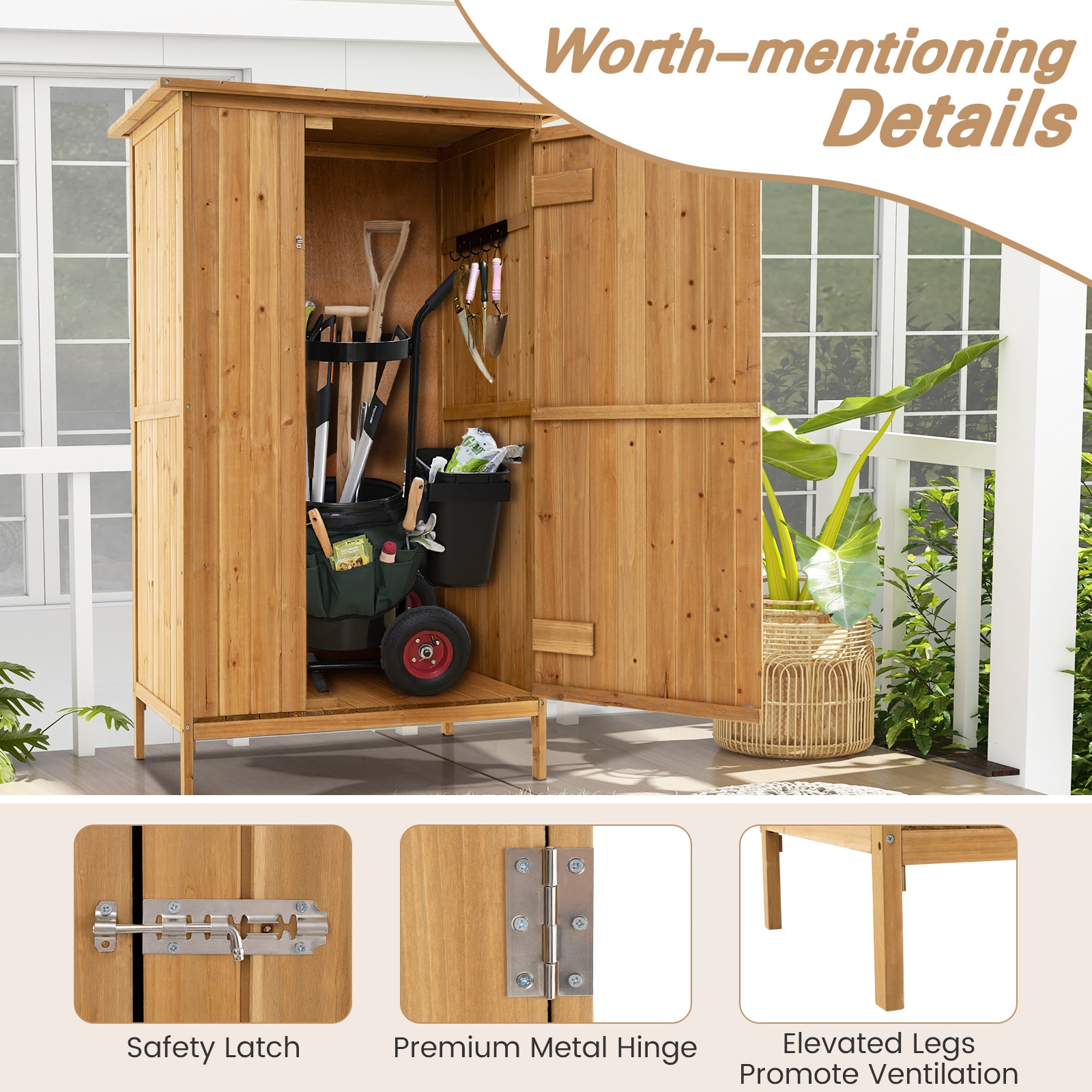 WELLFOR TWSG025-GR Wood-Storage-Buildings - View #4