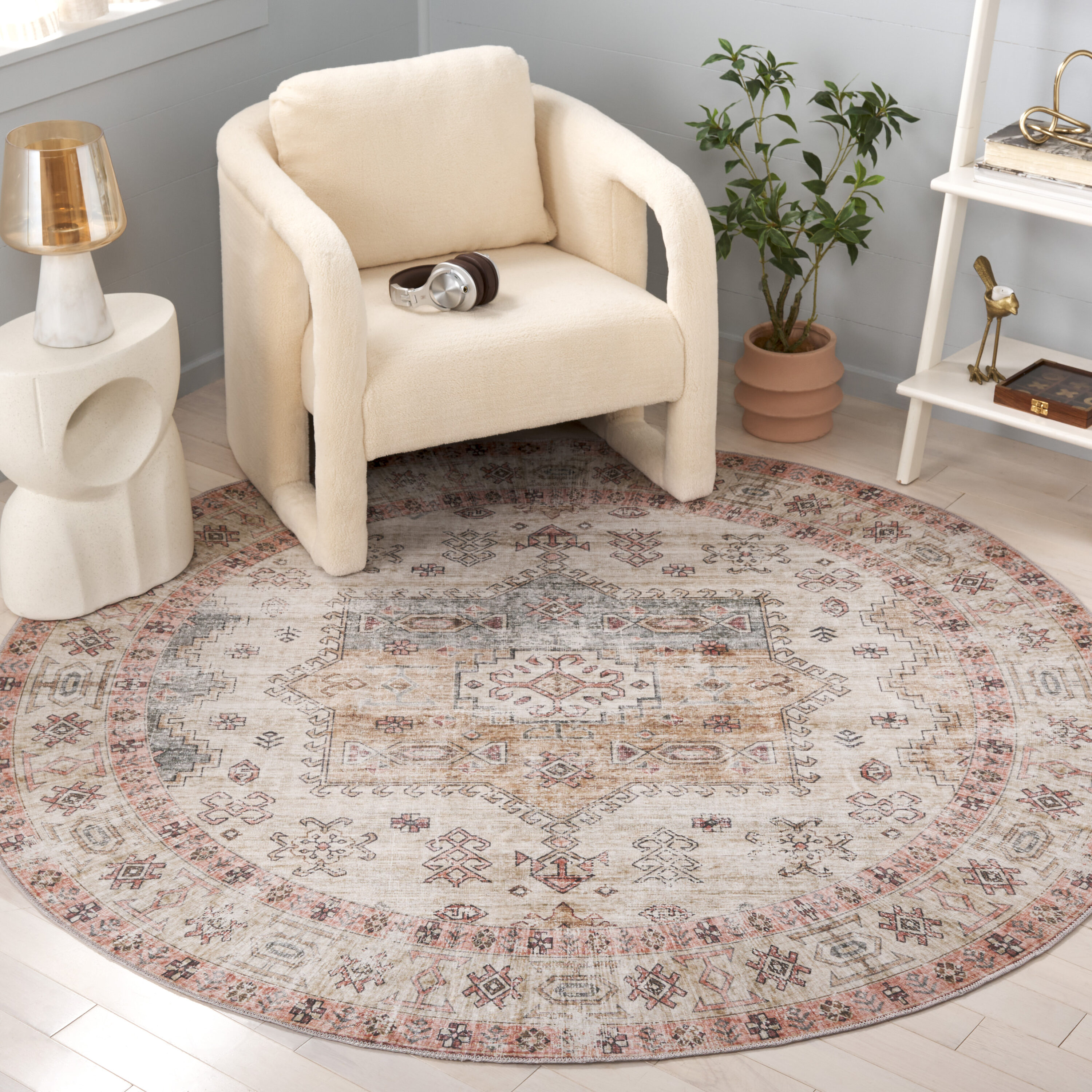 Arizona 229X Olive Red 6ft x 6ft Traditional Rug