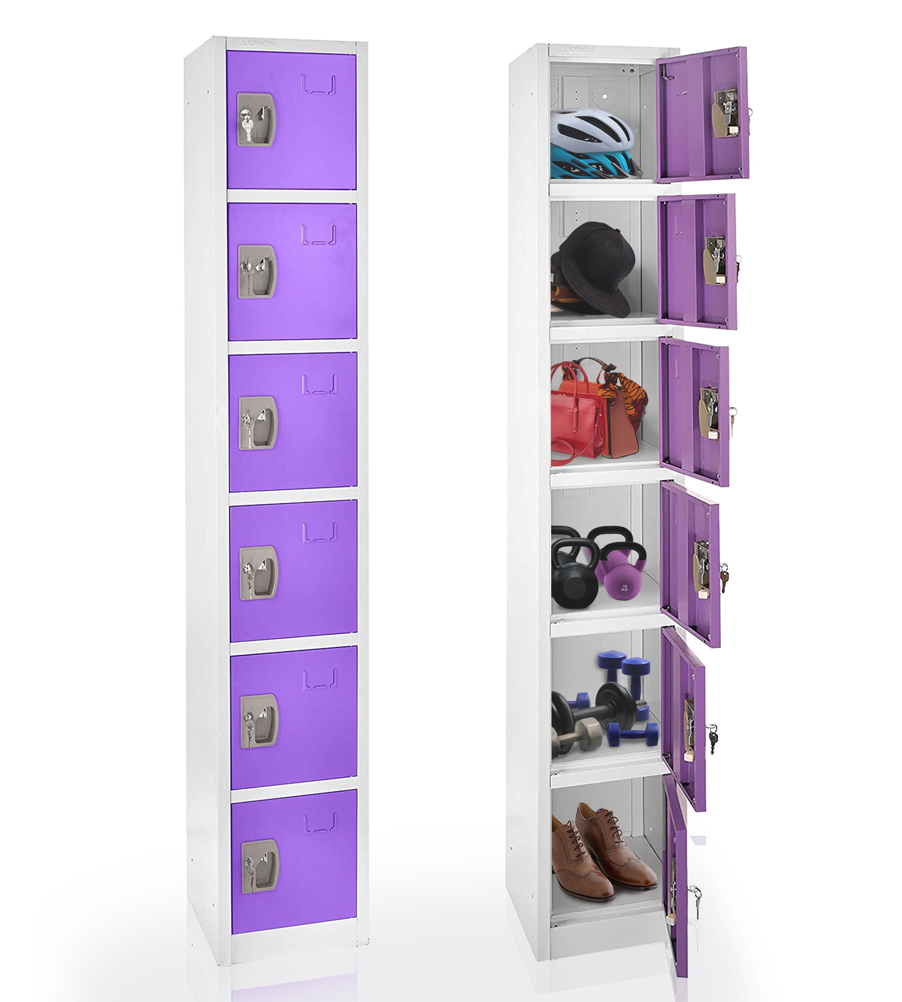 AdirOffice 629-206-PUR-2PK Storage-Lockers - View #2