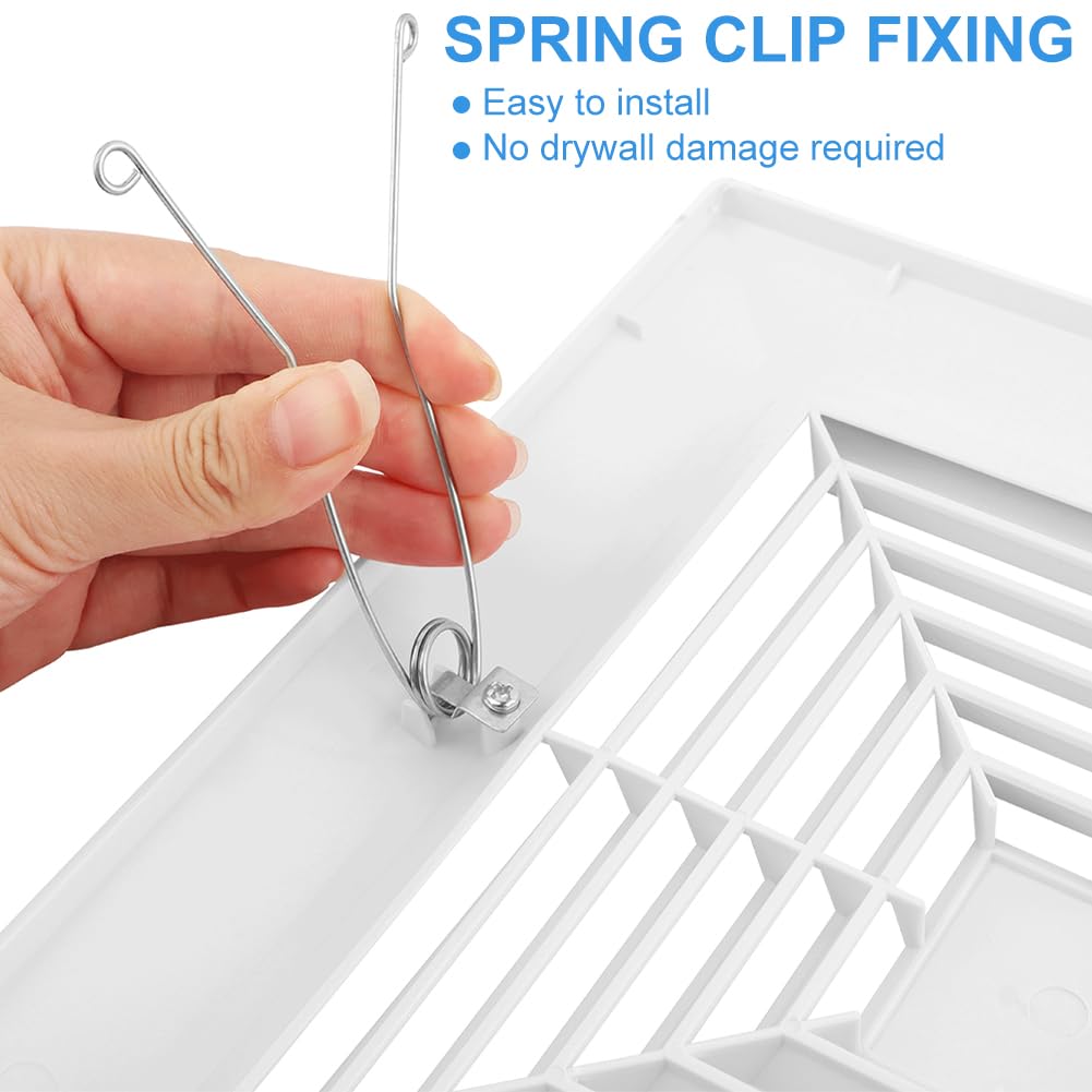 Anqtovp Bathroom Exhaust Fan Cover 9x9 Inches Spring Loaded for Square ...